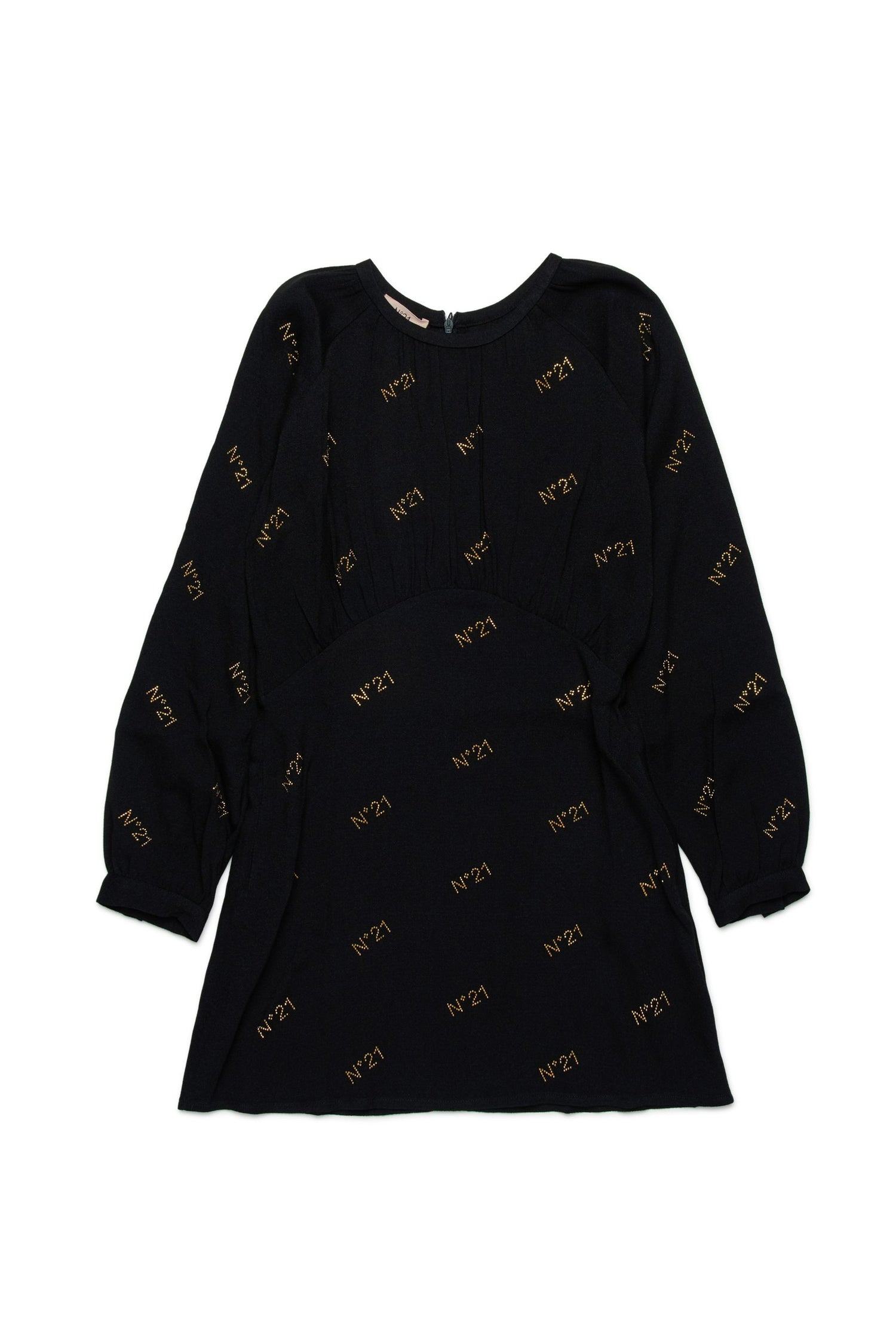 No21 Black Rhinestone Logo Dress