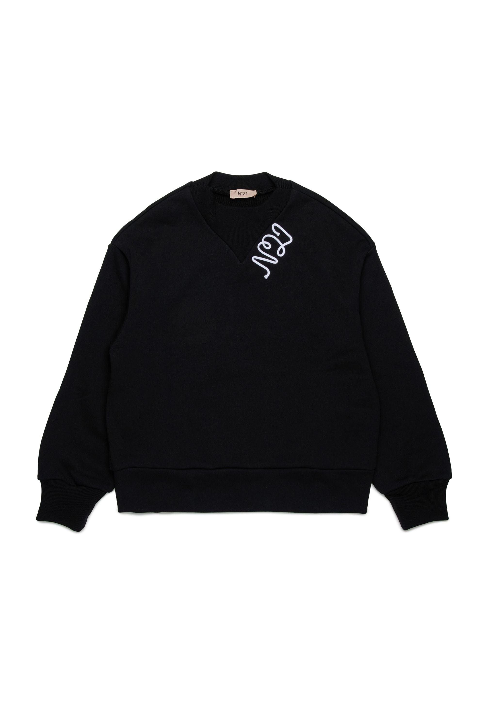 No21 Black V-Neck Sweatshirt