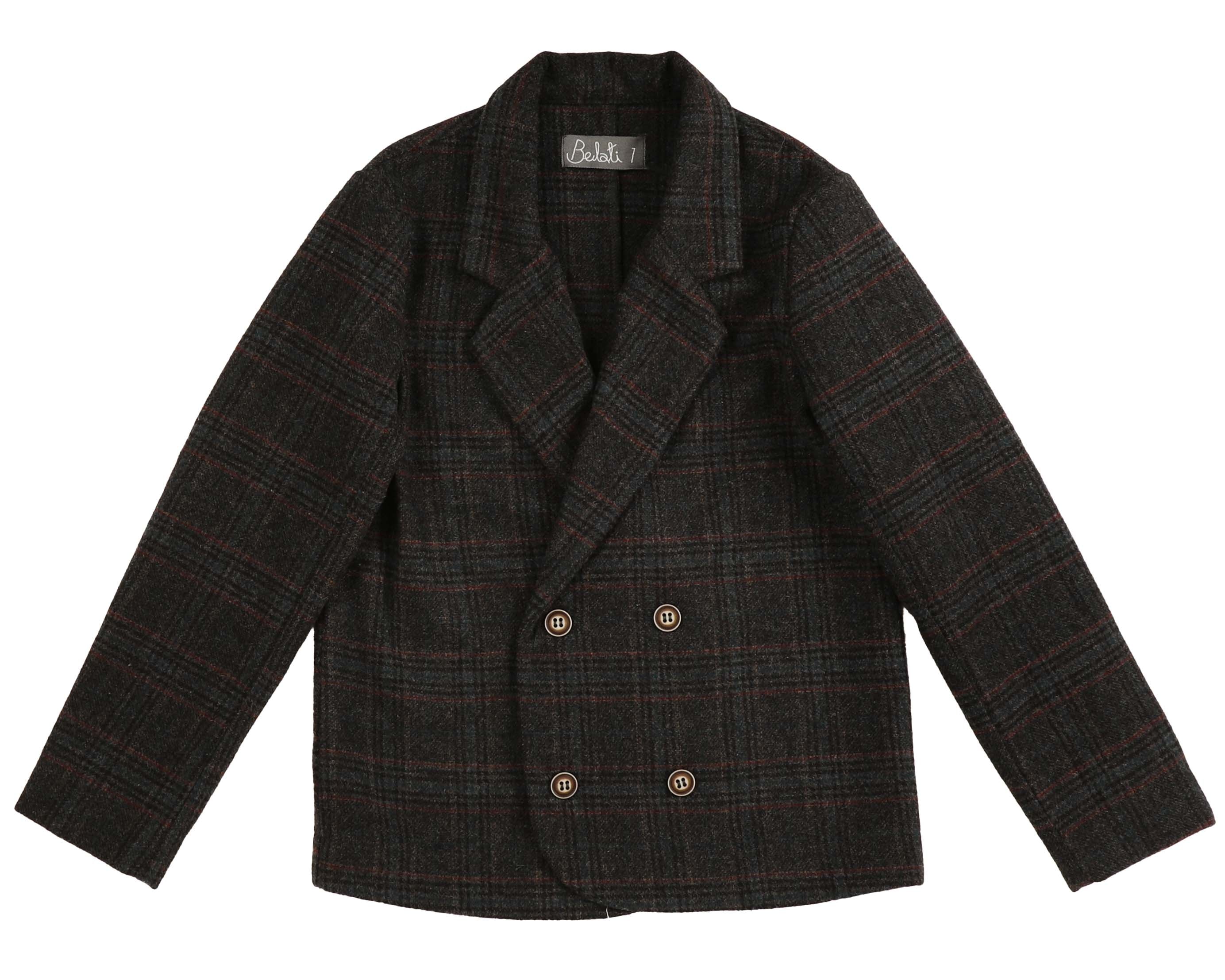 Noma Teal Plaid Wool Jacket