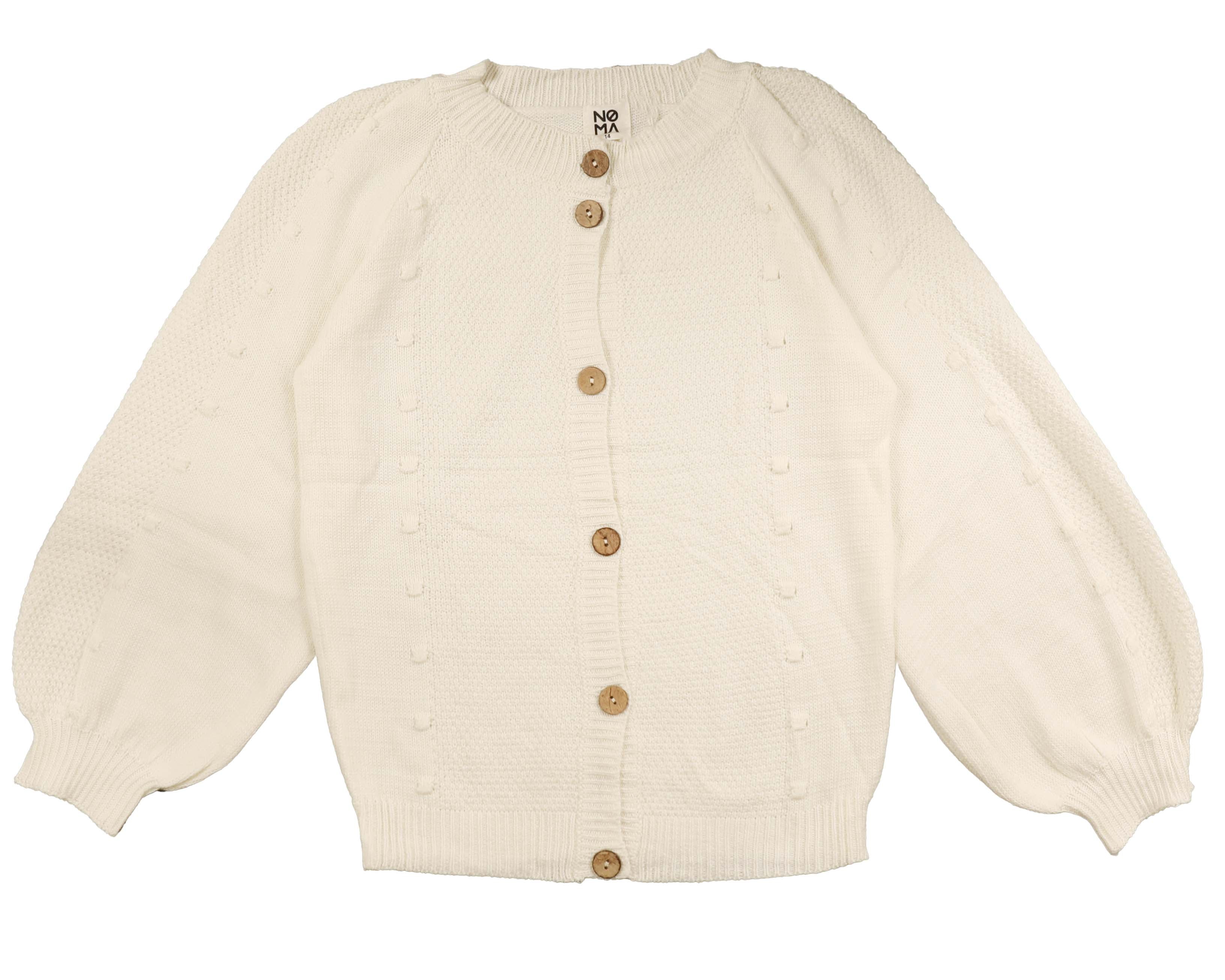 Noma Ivory Ball Textured Cardigan