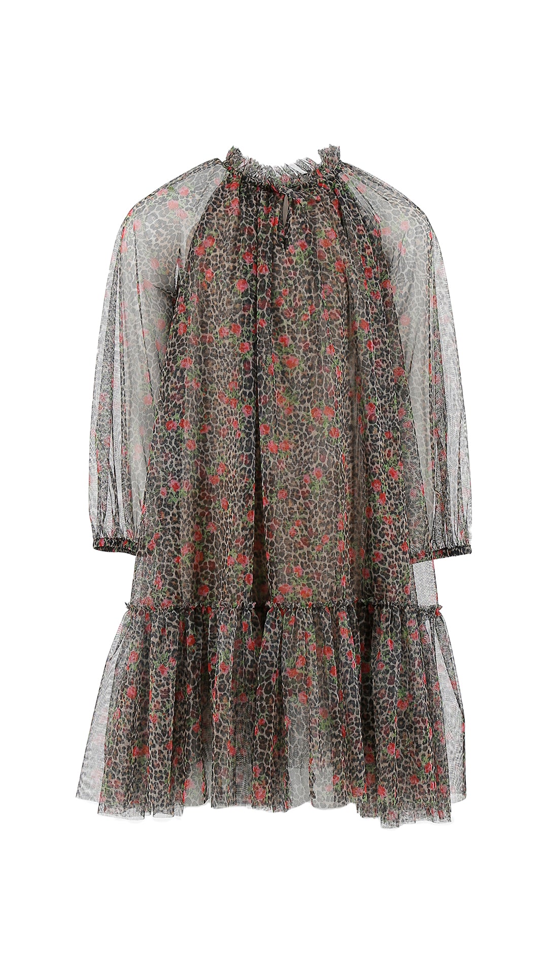 Philosophy Floral Leopard Ruffle Dress