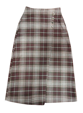 Gem Plum Wool Wrap Skirt