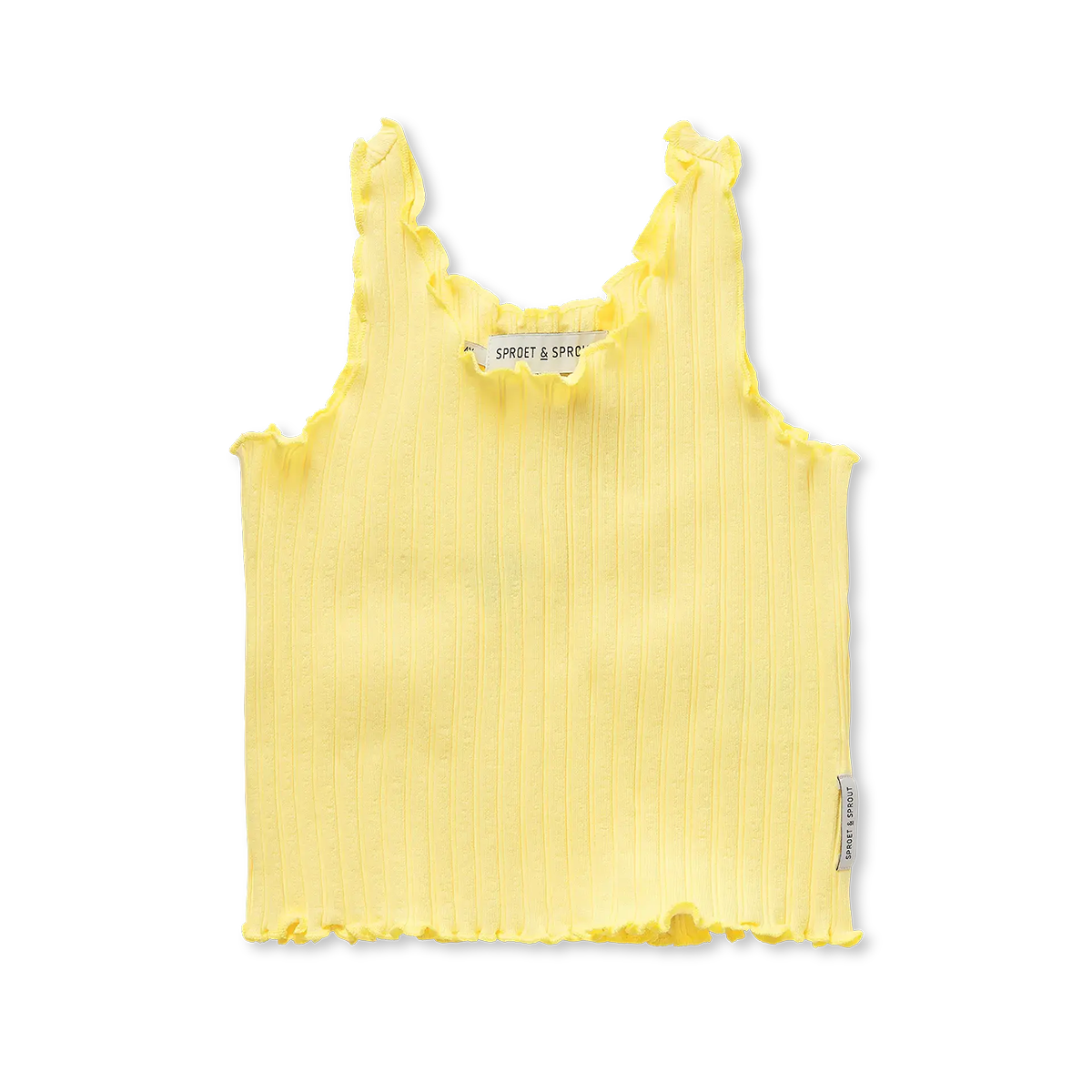 Sproet and Sprout Pastel Yellow Rib Singlet Top