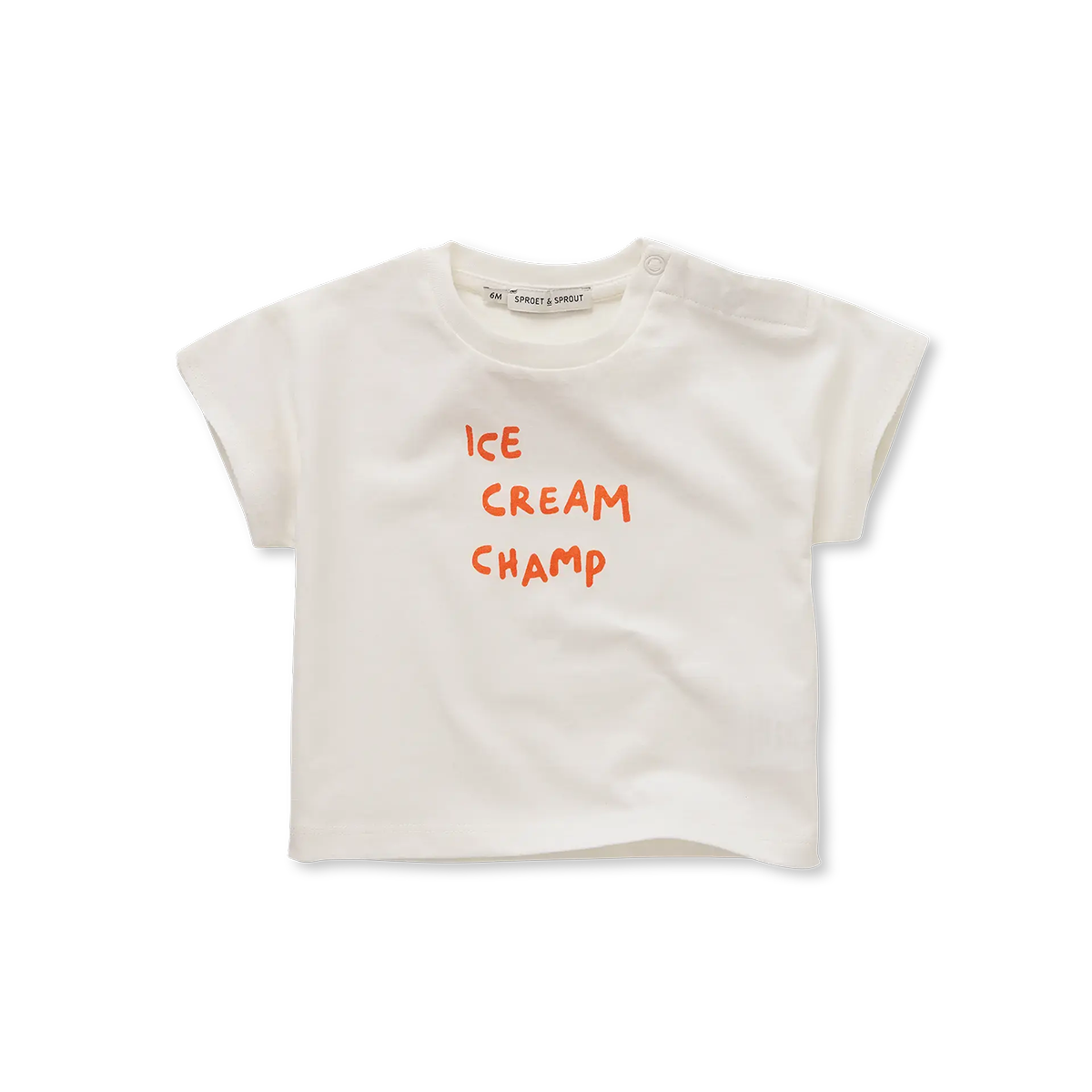 Sproet and Sprout Off-White Baby T-Shirt Ice Cream