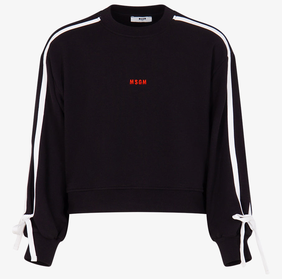 MSGM Black Fleece Boxy Sweatshirt Girls