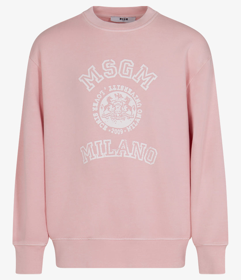MSGM Fairy Pink Washed Sweatshirt