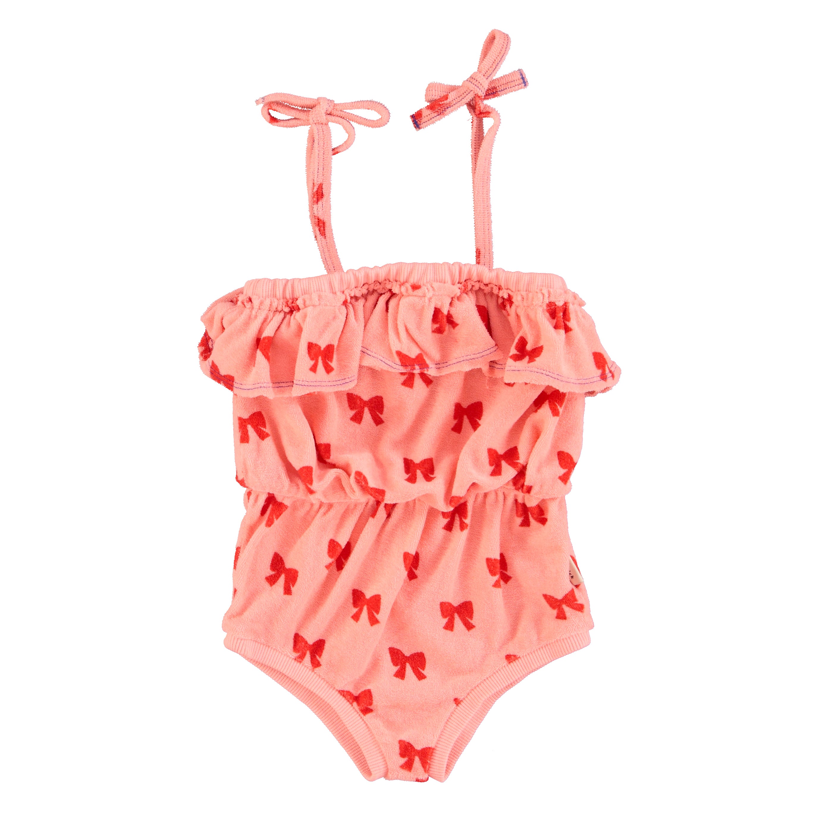 Piupiuchick Pink & Red Bows Playsuit