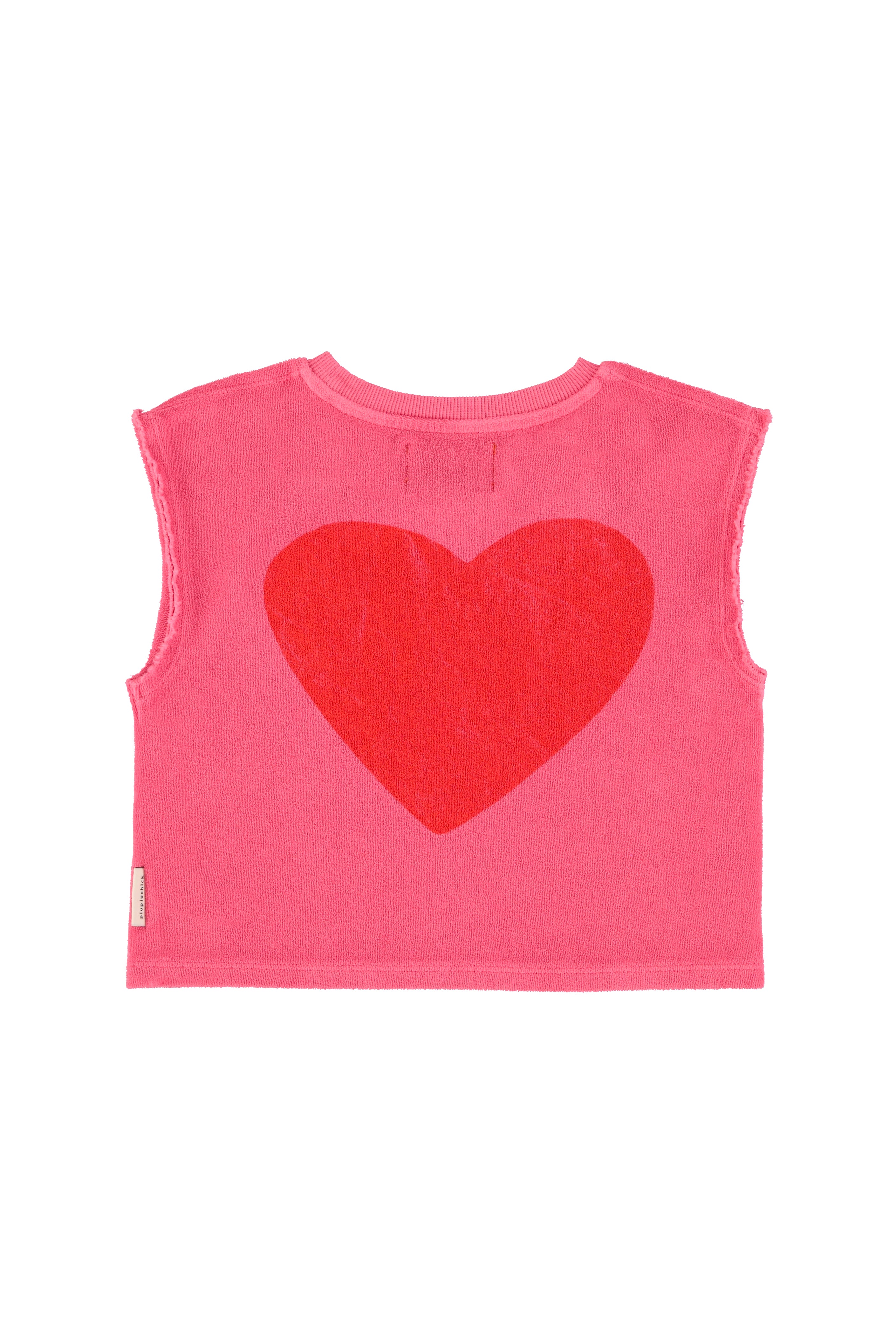 Piupiuchick Baby Sleeveless Top Pink with "Amour" Print