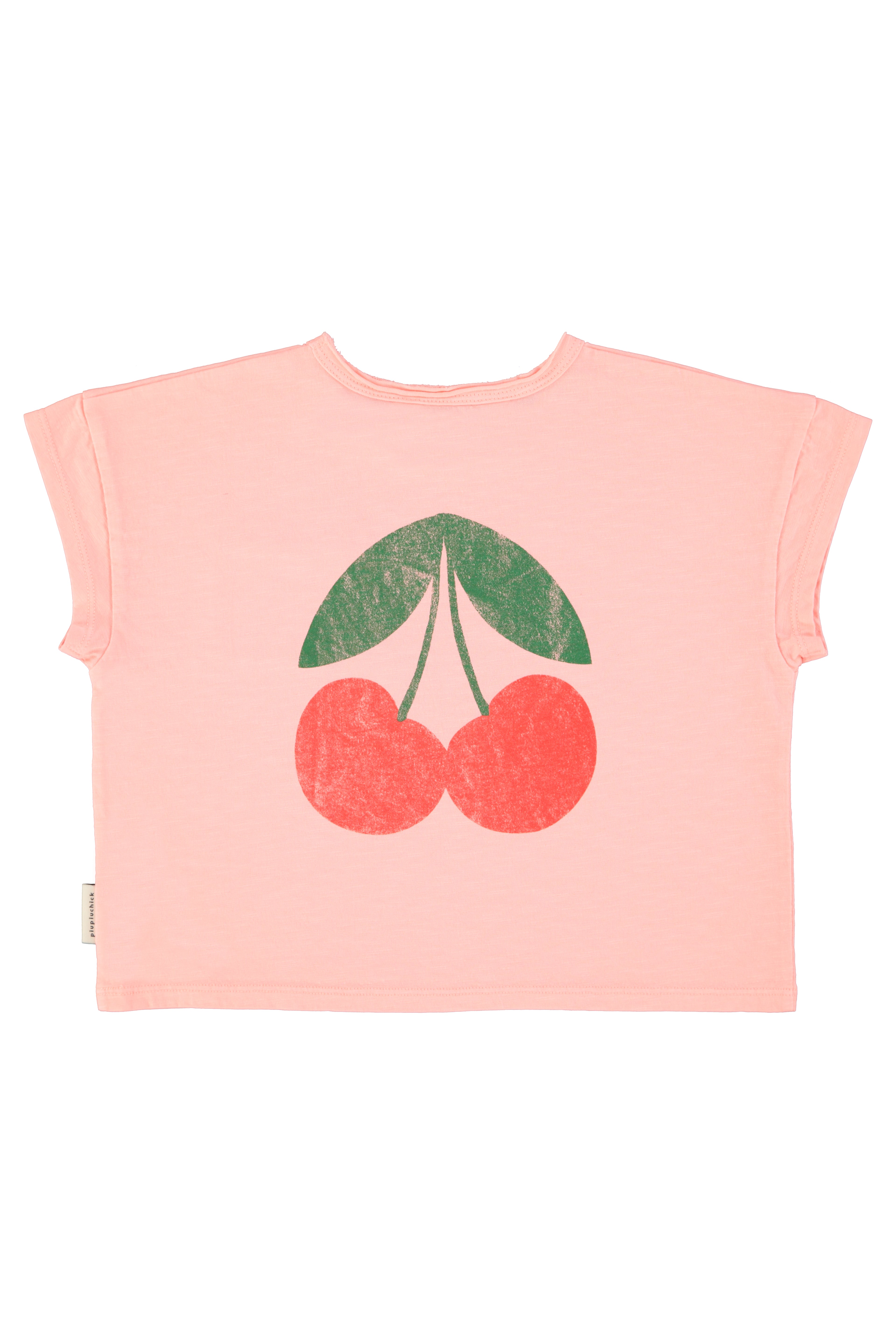 Piupiuchick Girls T-Shirt Light Pink with "Ma Chérie" Print