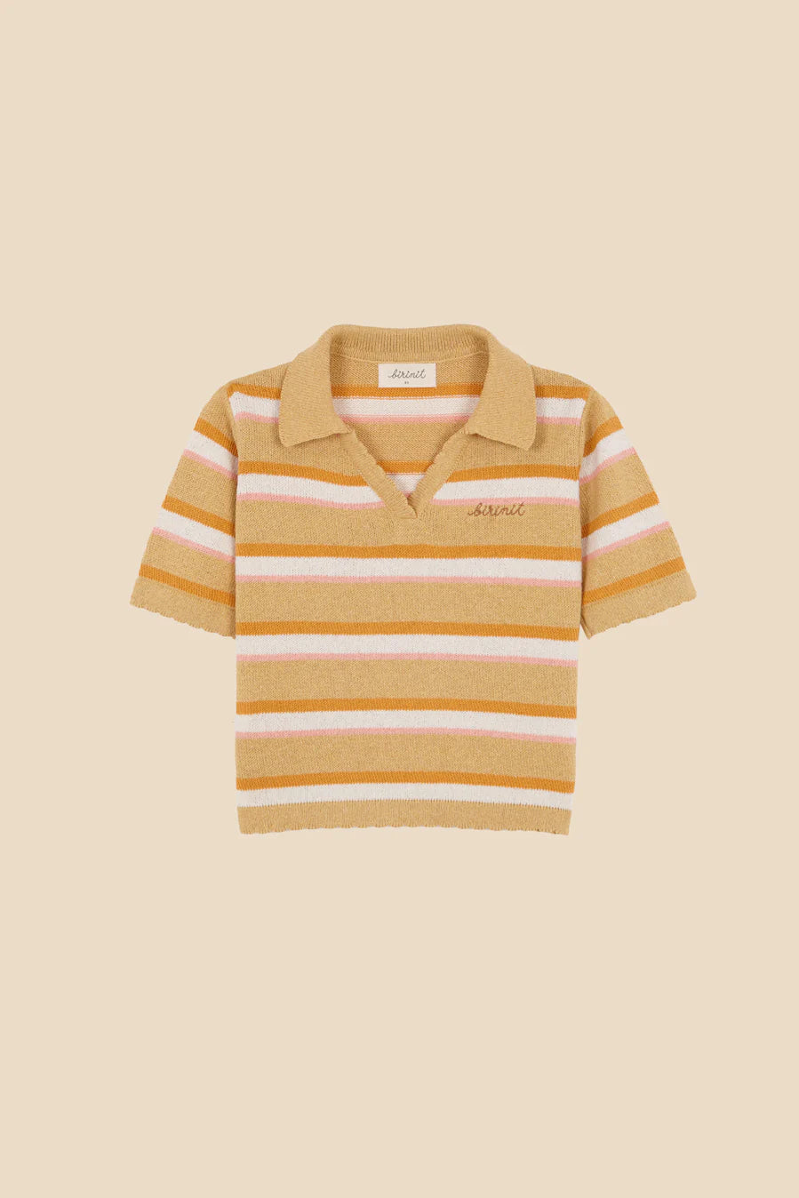 Birinit Sand Stripes Knit Polo