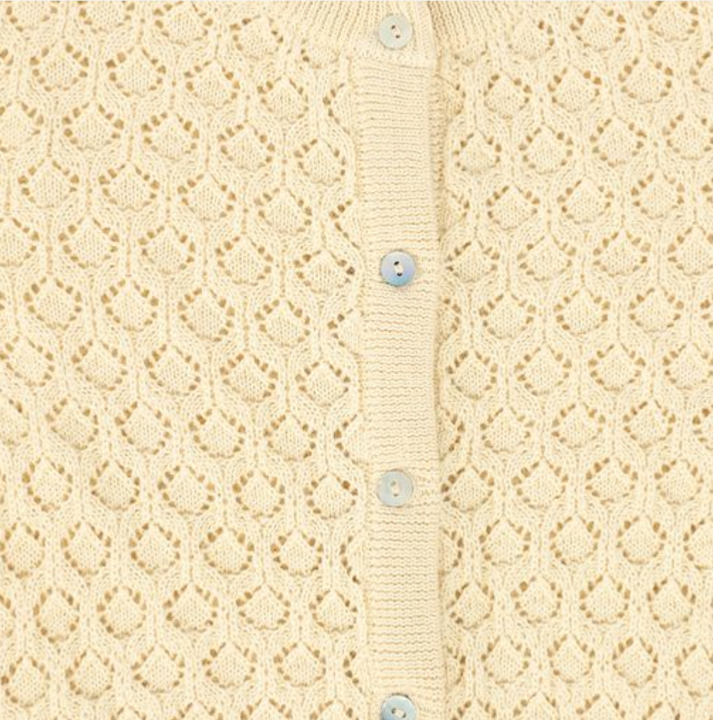 Mipounet Ivory Wool Cardigan