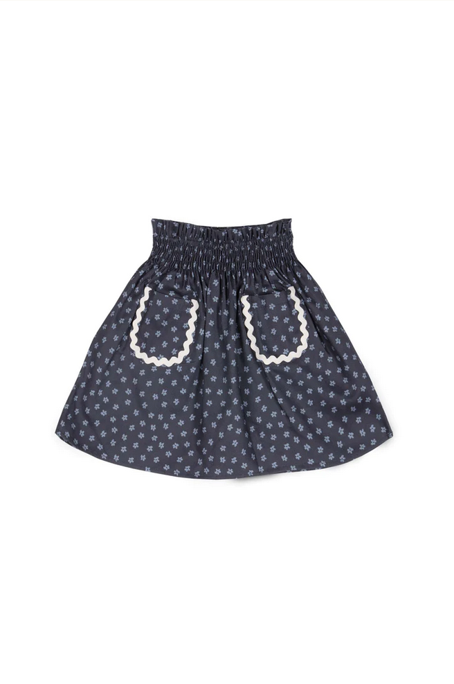 Mipounet Navy Print Lucie Skirt
