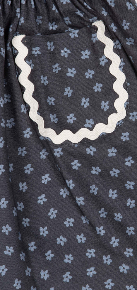 Mipounet Navy Print Lucie Skirt
