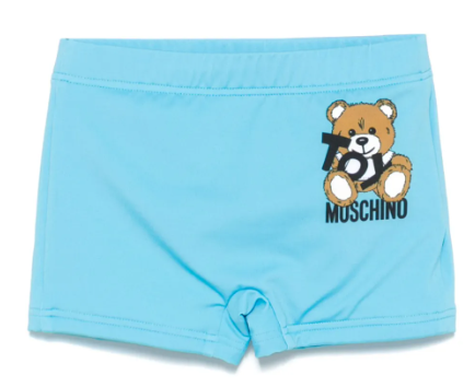 Moschino Baby Boy Swim Shorts with Toy Bear Print