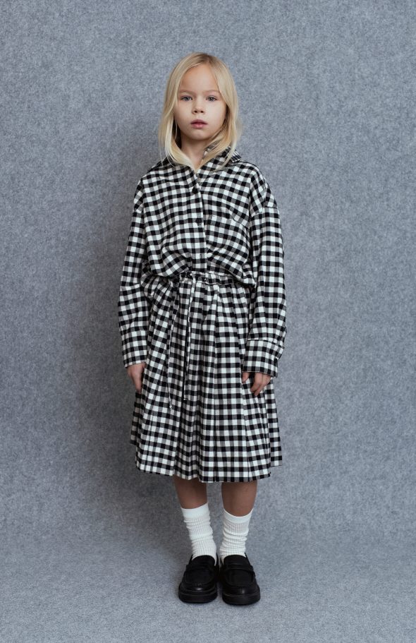 Unlabel Hime Black/ White Checks Skirt