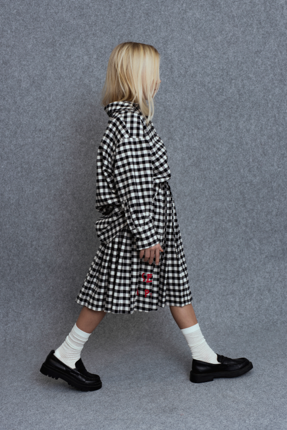 Unlabel Hime Black/ White Checks Skirt