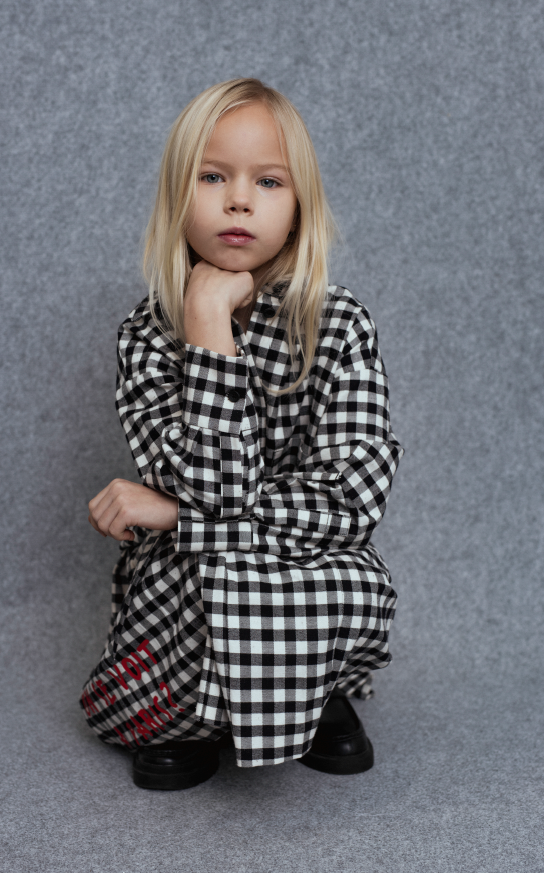 Unlabel Hime Black/ White Checks Skirt