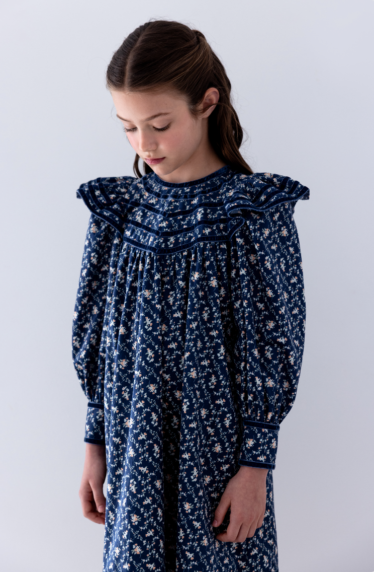 Steph The Label Trellis Printed Cord Dress