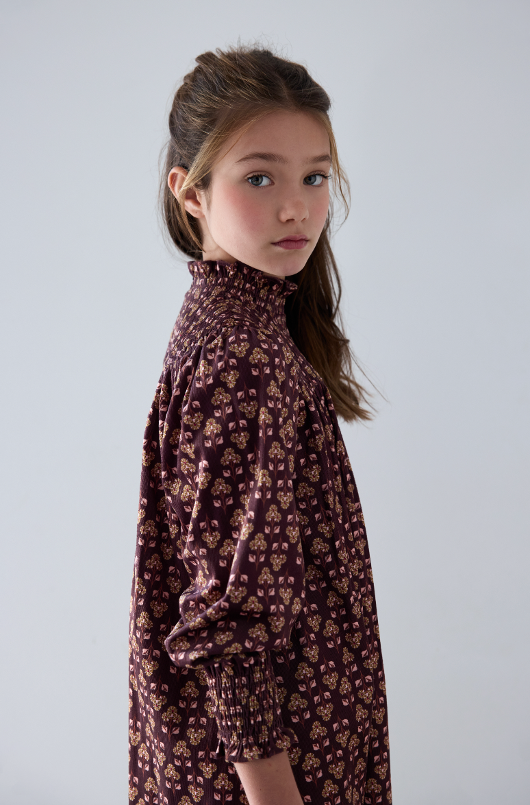 Steph The Label Girls Wallpaper Printed Cord Dress