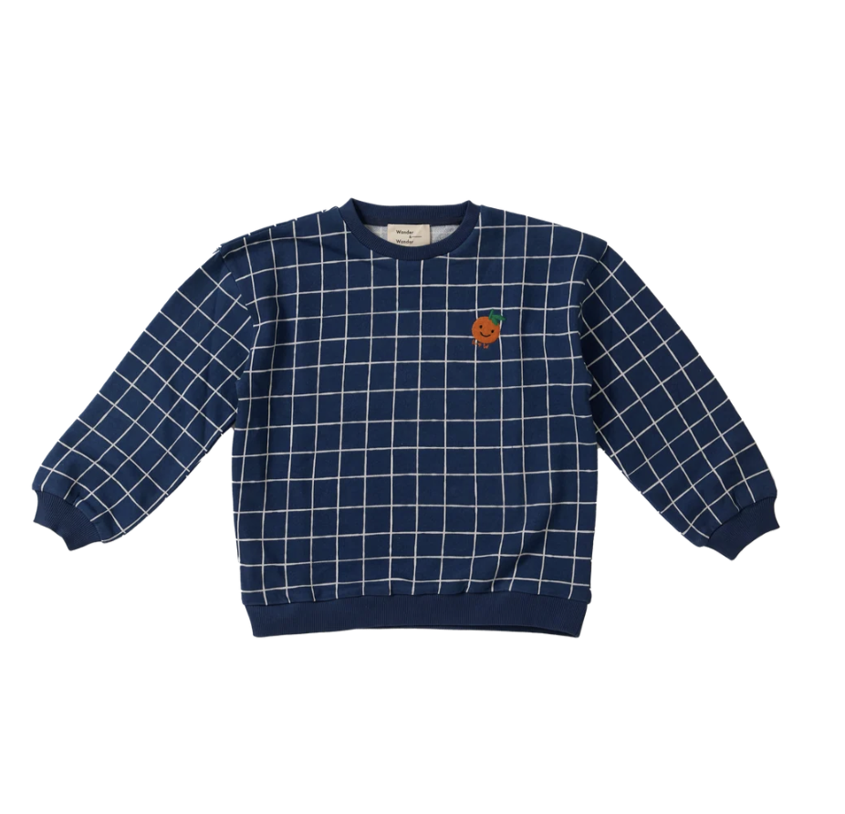 Wander & Wonder Girls Ink Check Sweatshirt