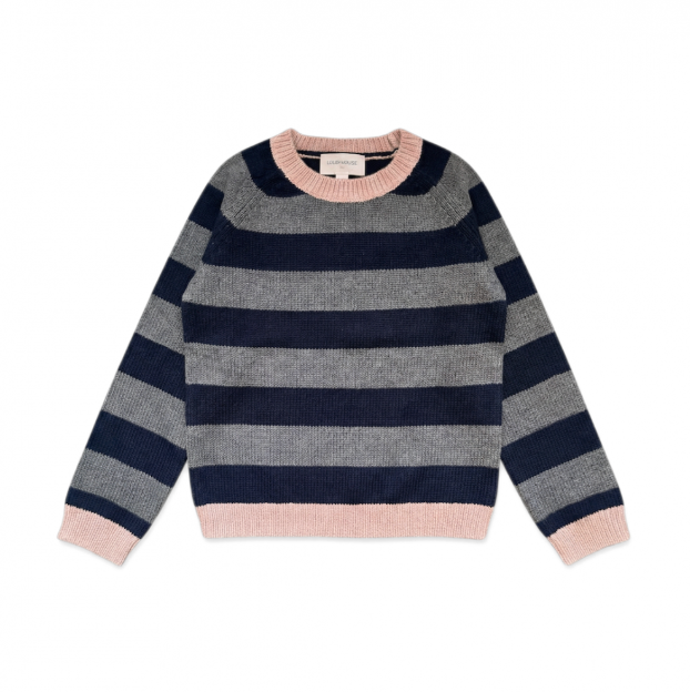 Louis Louise Girls Dark Grey/Dark Navy Renne Pull