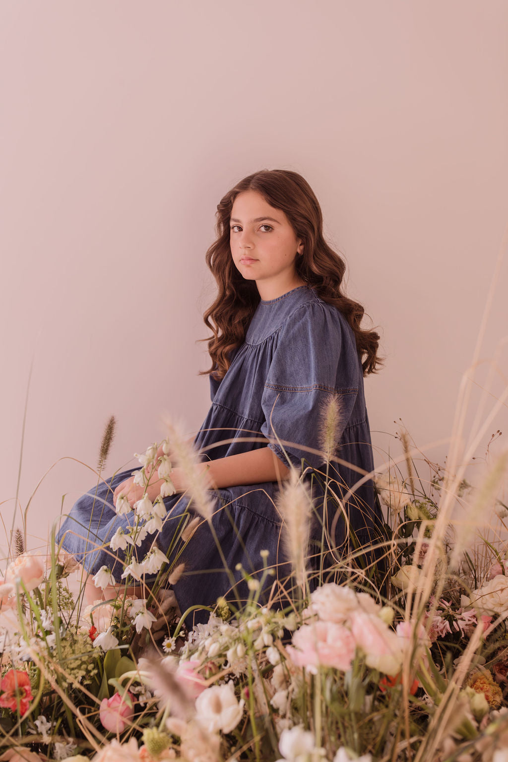 Steph Full Sleeve Chambray Smock Dress