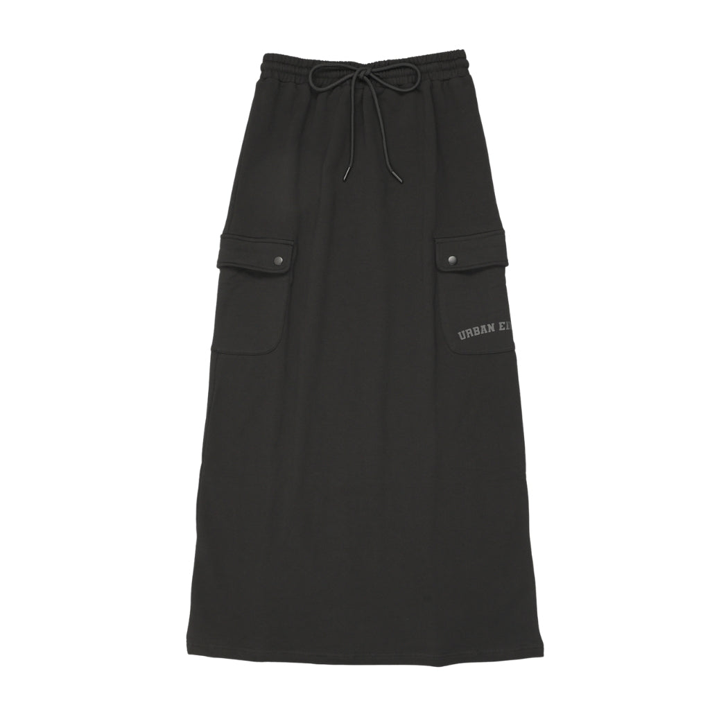 Urban Edge Teens Black Midi Sweatset Sweatskirt