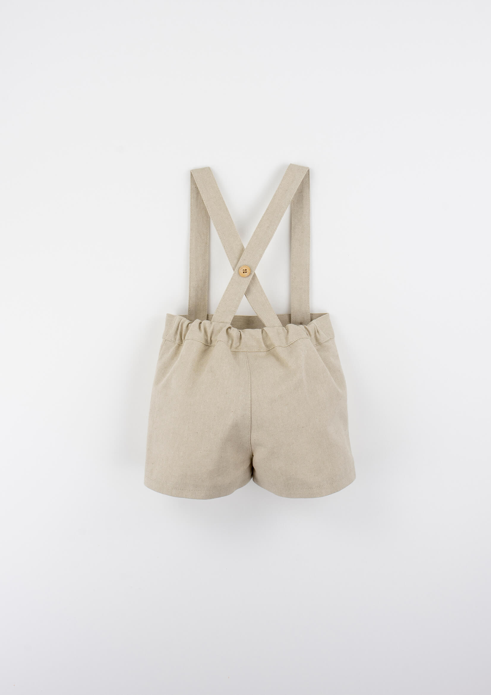 Popelin Sand Oxford Shorts with Straps