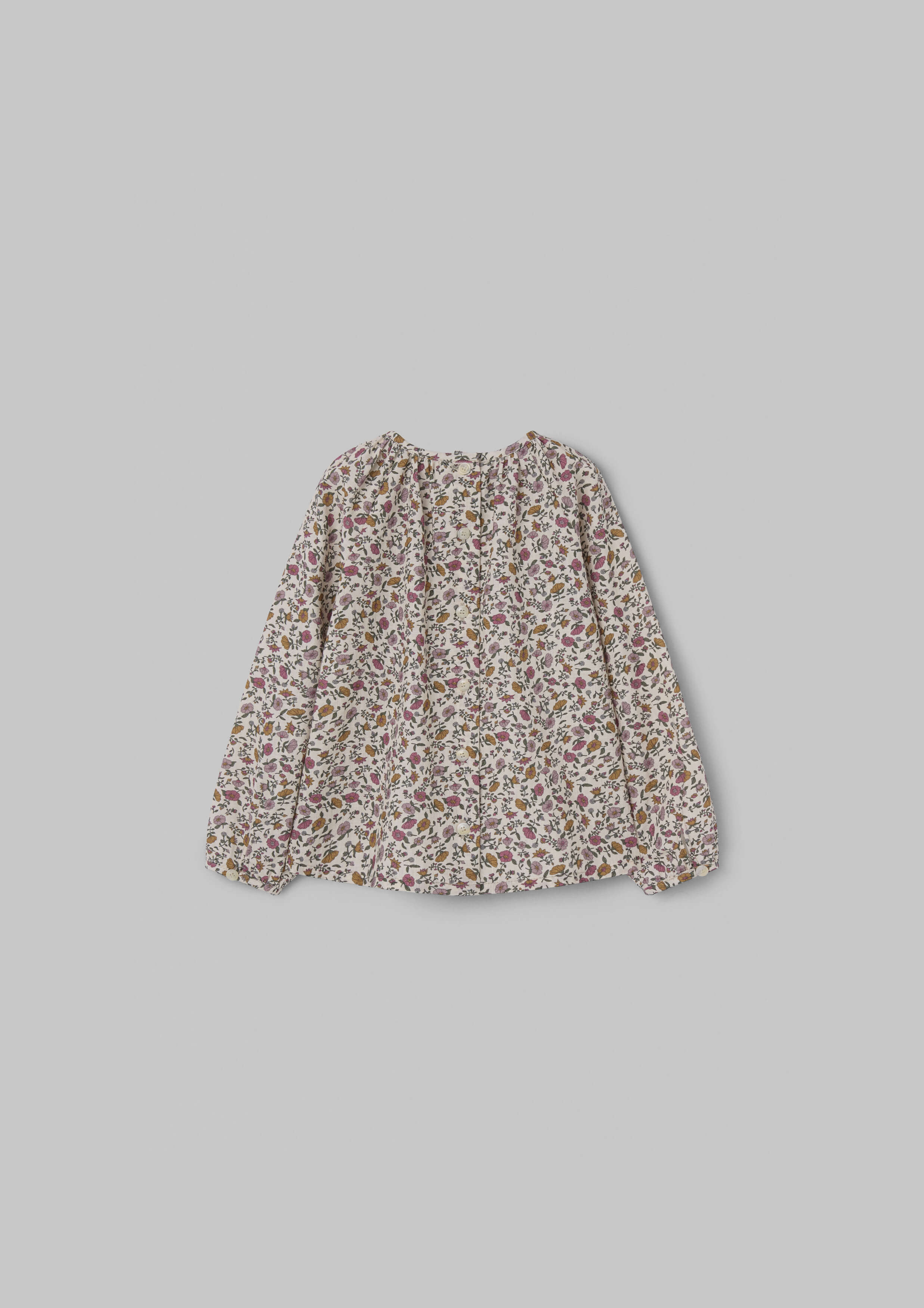 Popelin Baby Mauve Floral Raglan Sleeve Blouse