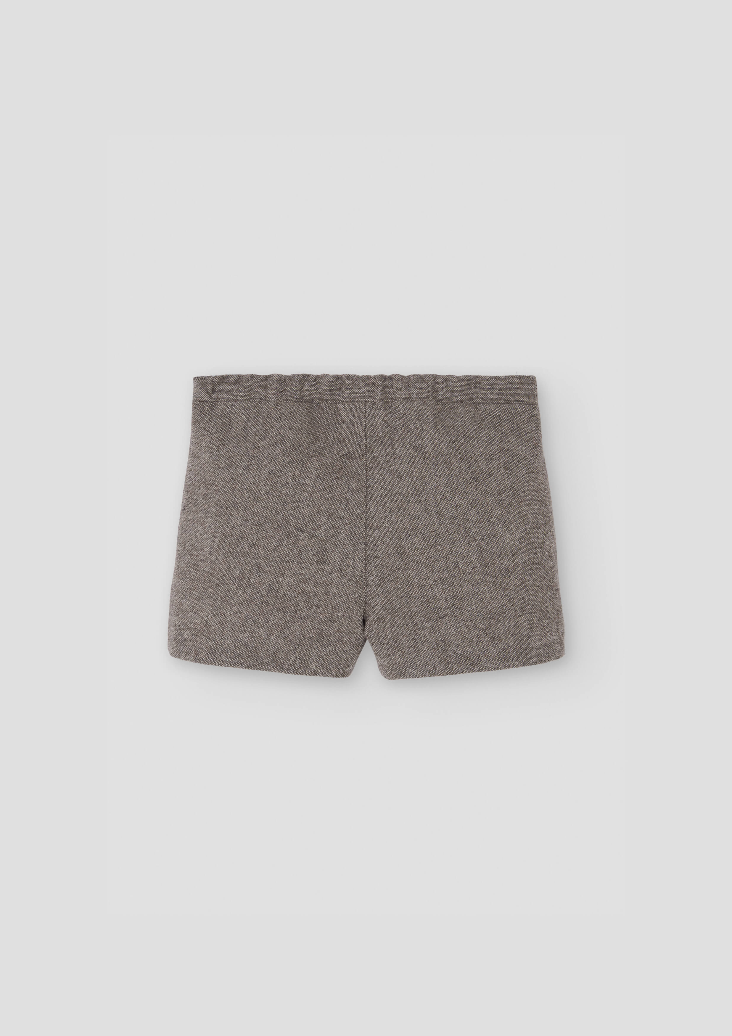 Popelin Brown Fleck Panelled Shorts