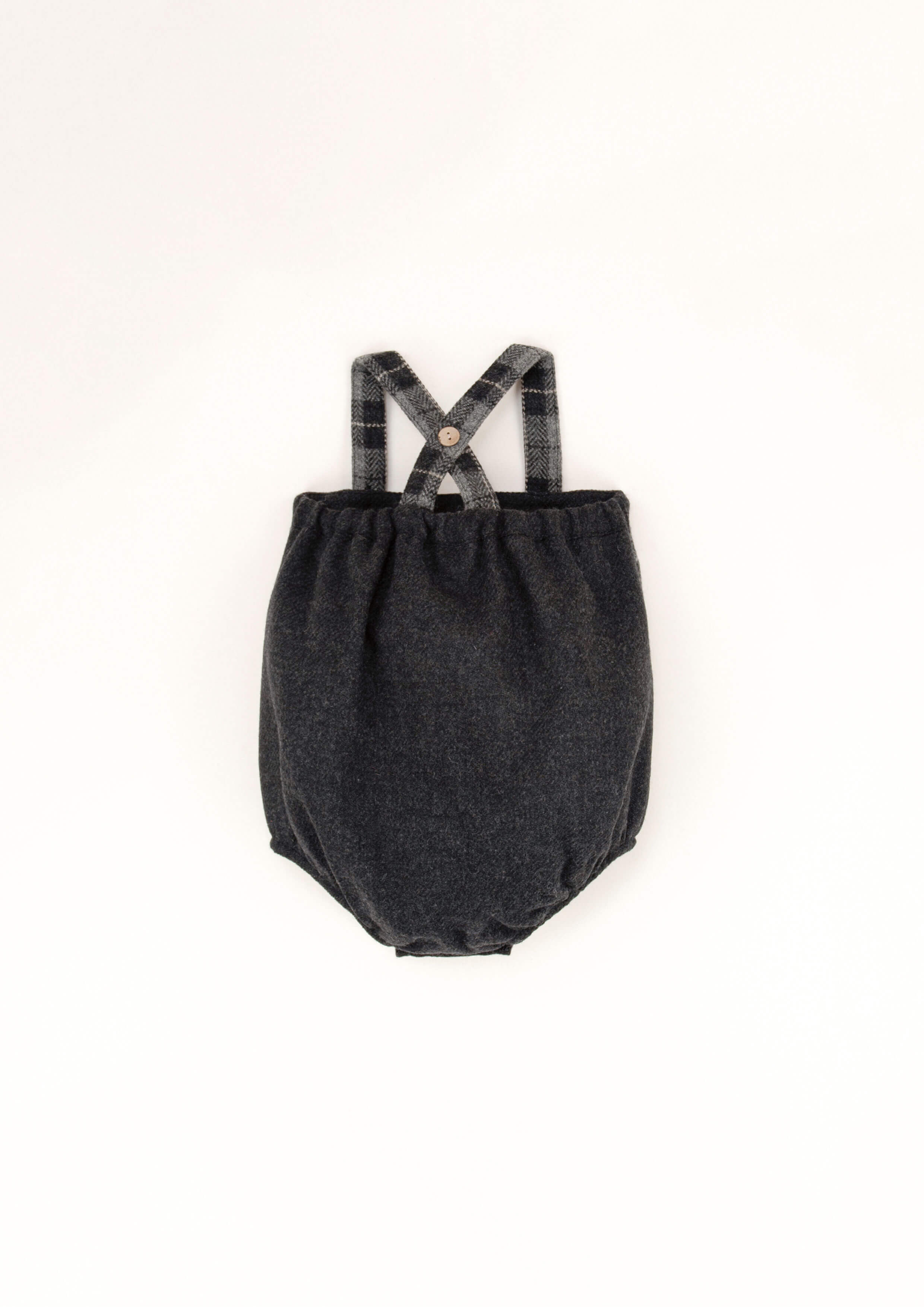 Popelin Grey Strapped Romper