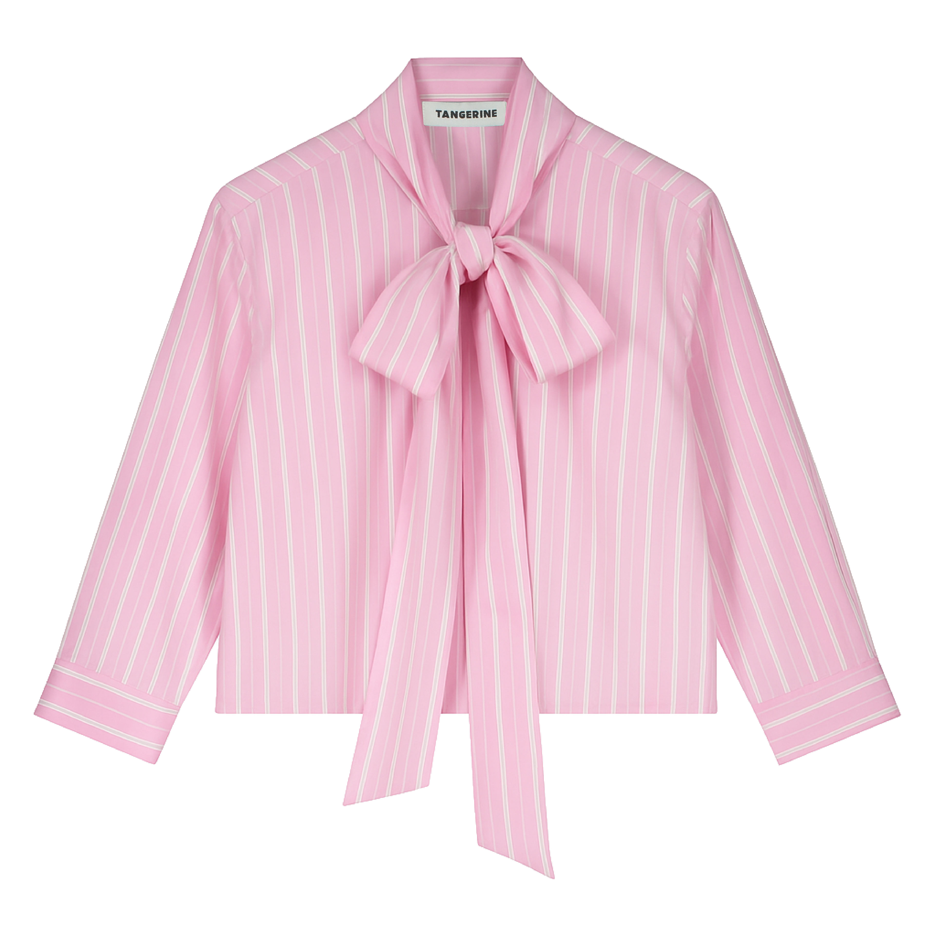 Tangerine Tie Neck Shirt