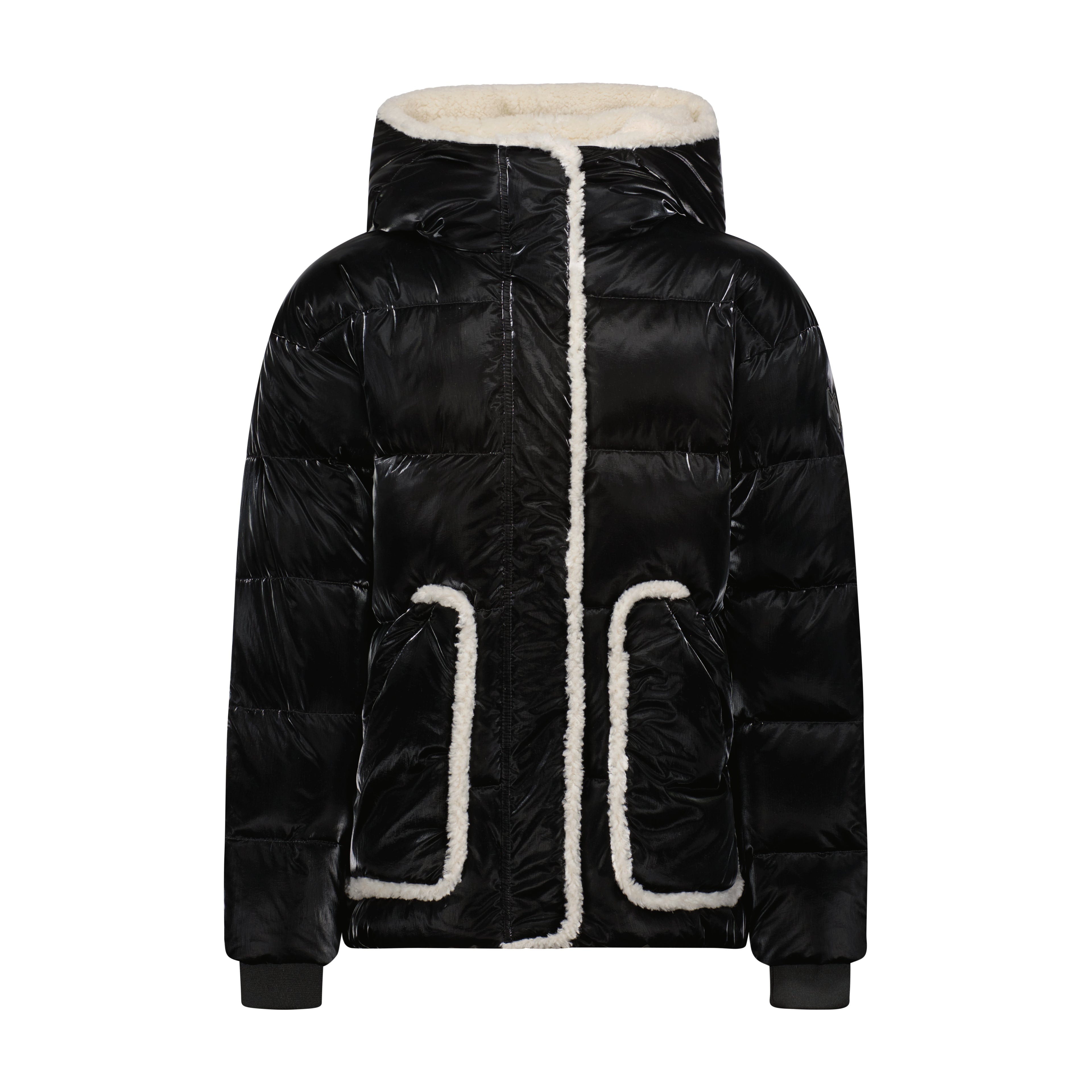 Scotch Bonnet Black with Sherpa Trim Jacket