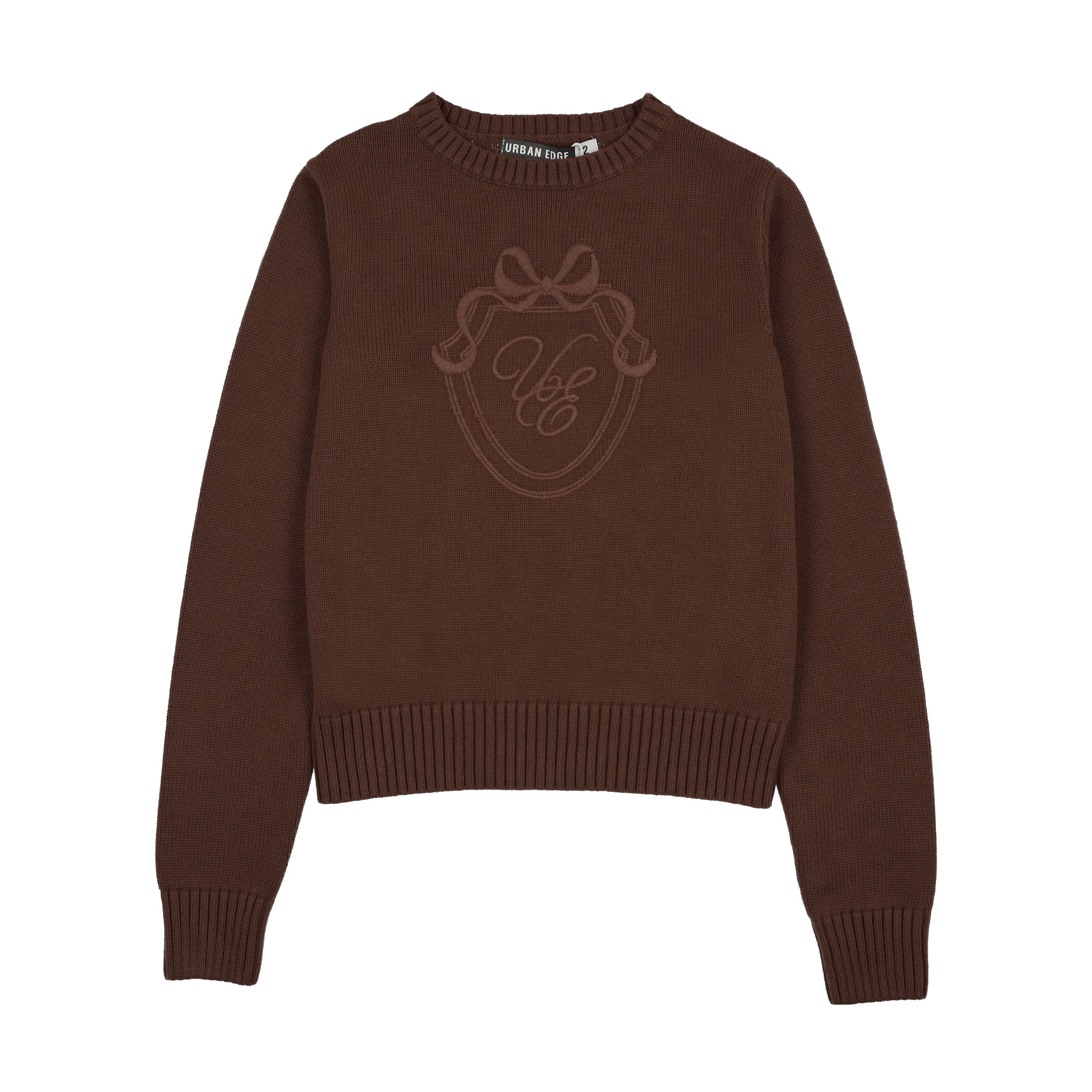 Urban Edge Teens Brown Tone On Tone Sweater