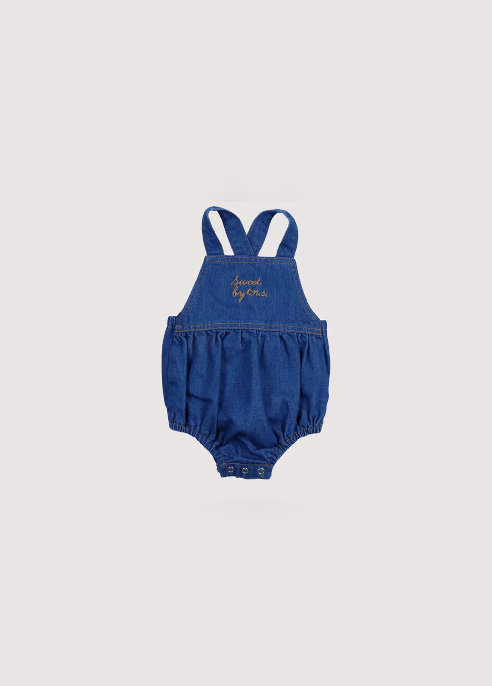 The New Society Tulip Baby Romper Blue Denim