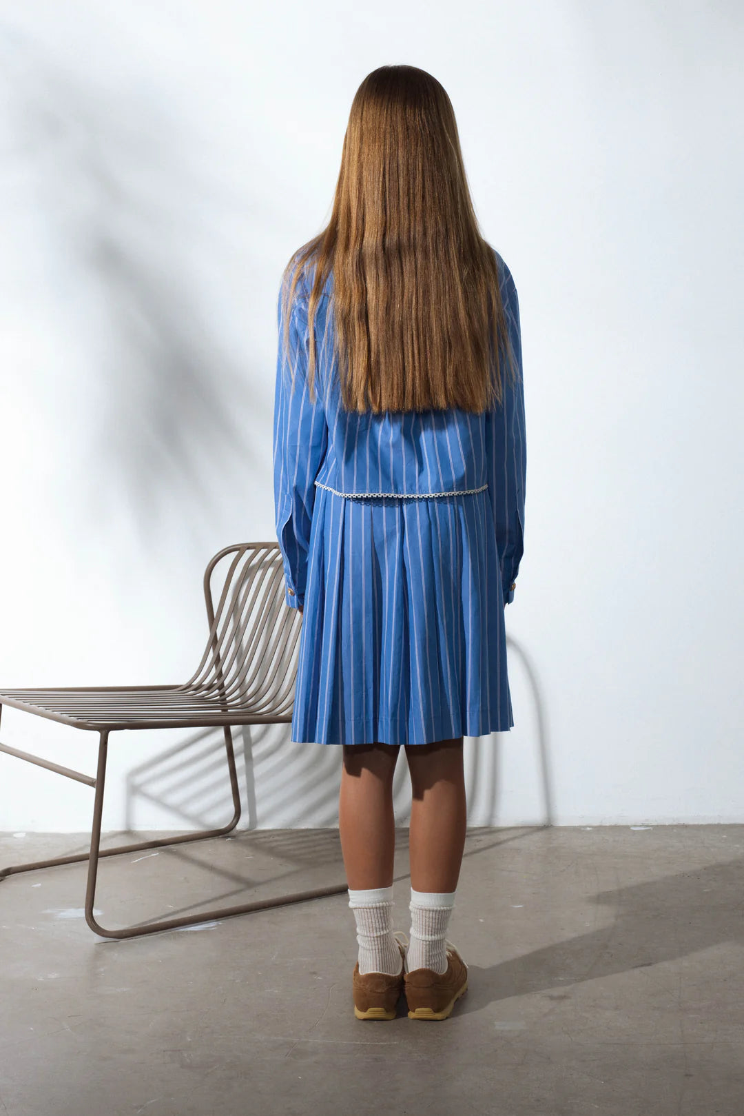 Unlabel Dark Blue Stripes Ring Skirt