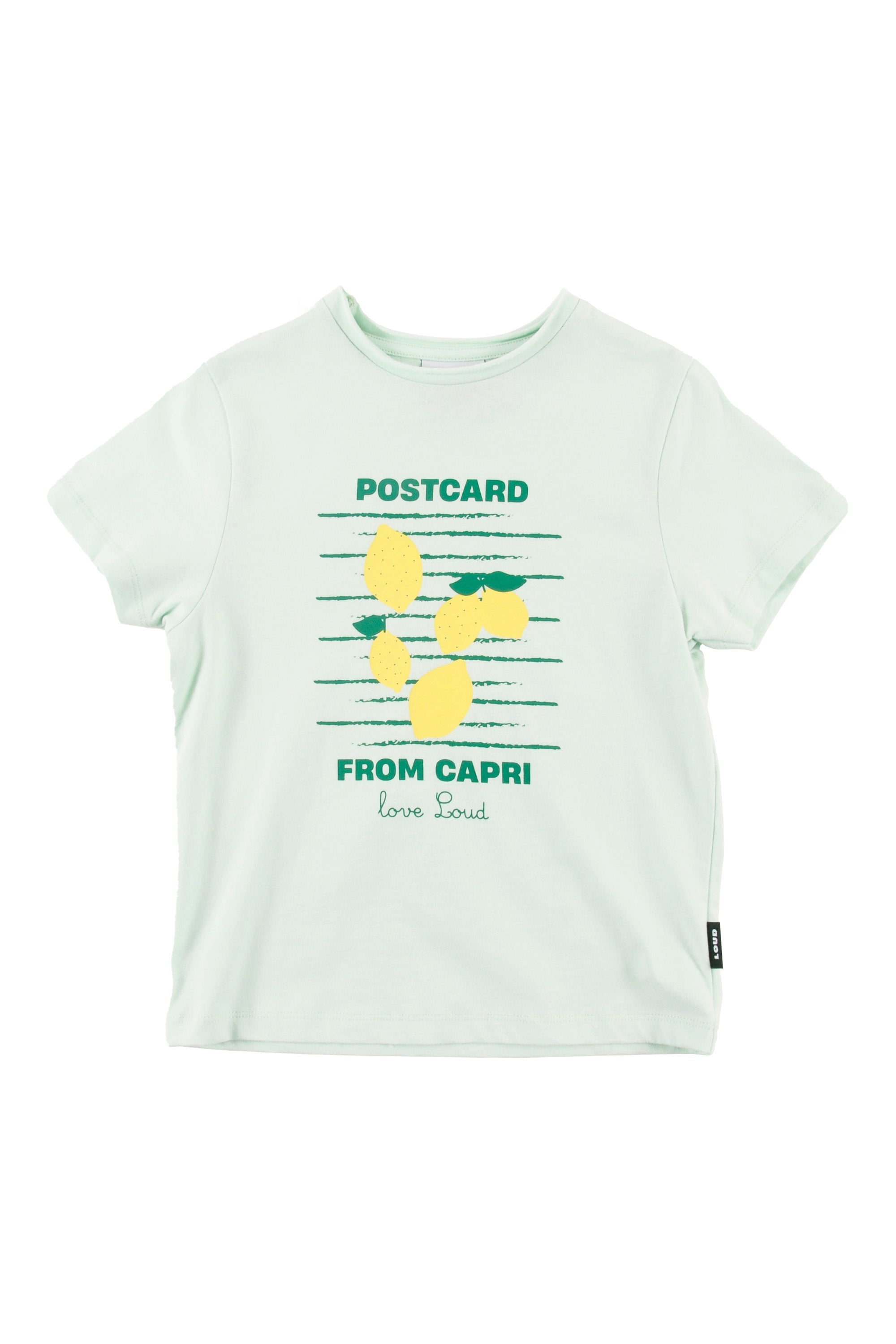 Loud Raw Edge Neck Lemon T-Shirt