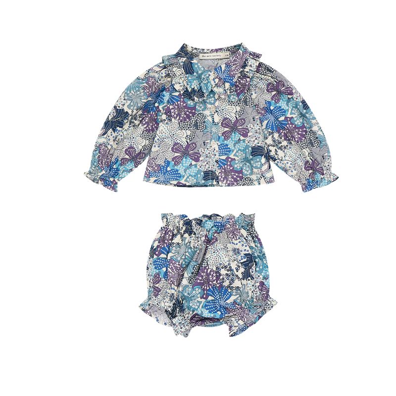 The New Society Mauve Print Sophia Baby Set