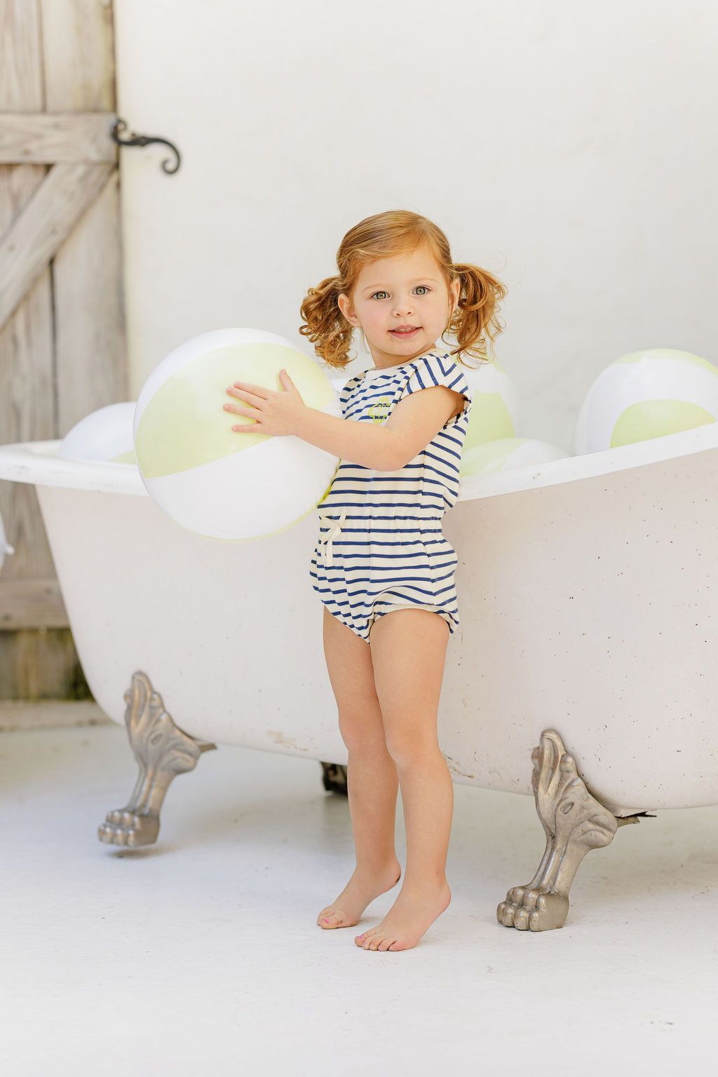 Duet Baby Girls Stripe Edit Romper
