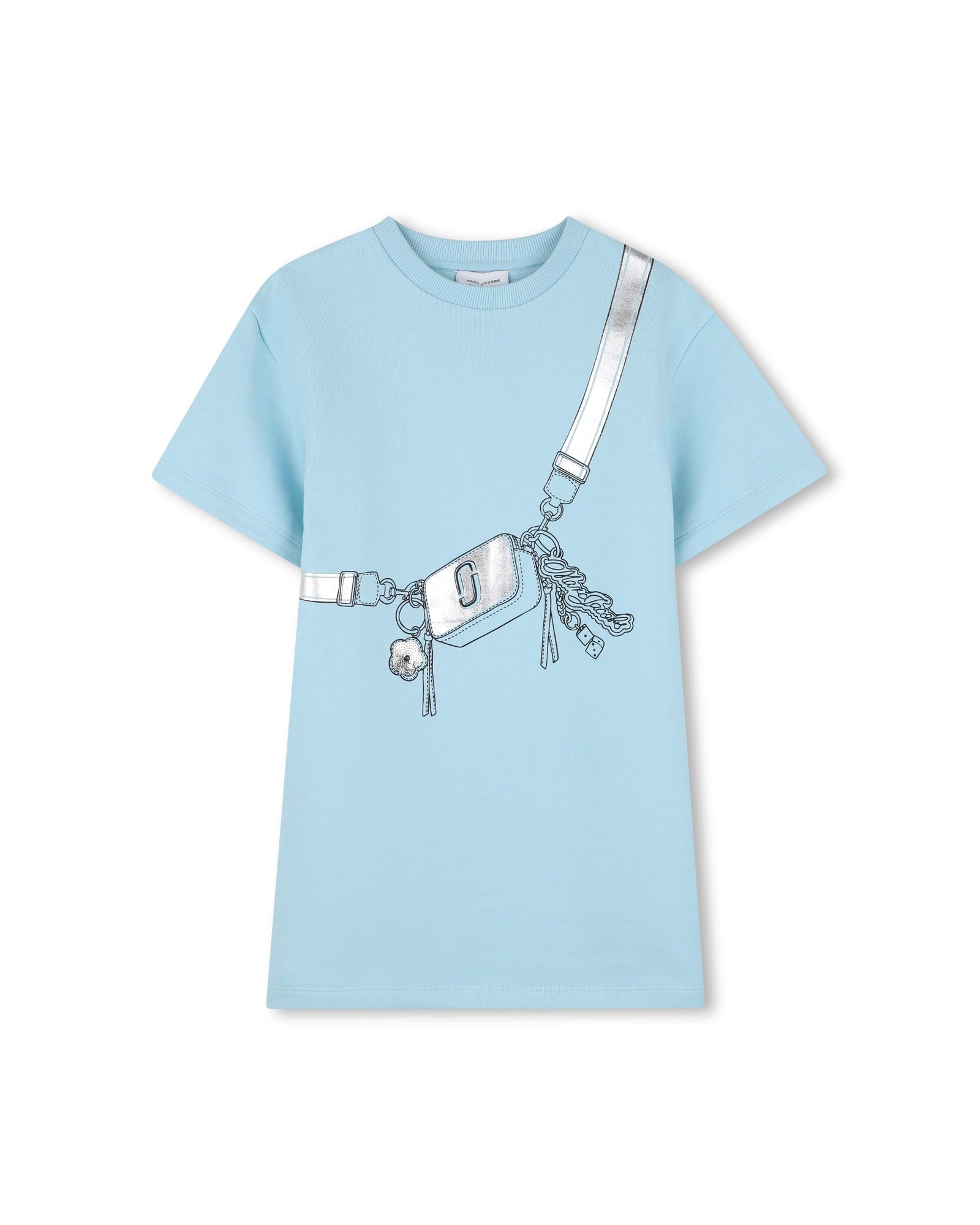 Little Marc Jacobs Pale Blue Cotton French Terry Dress