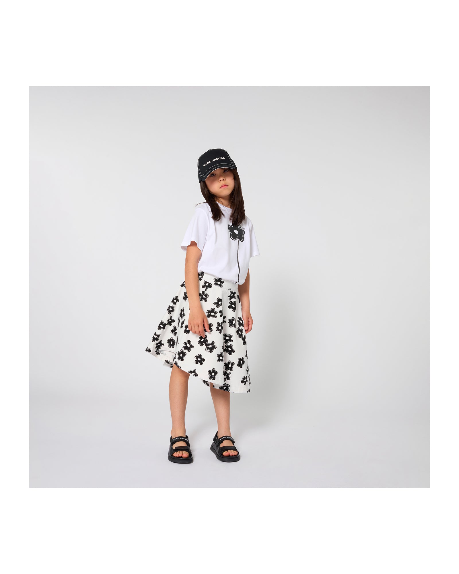 Little Marc Jacobs Ivory Asymetrical Skirt in Cotton Drill