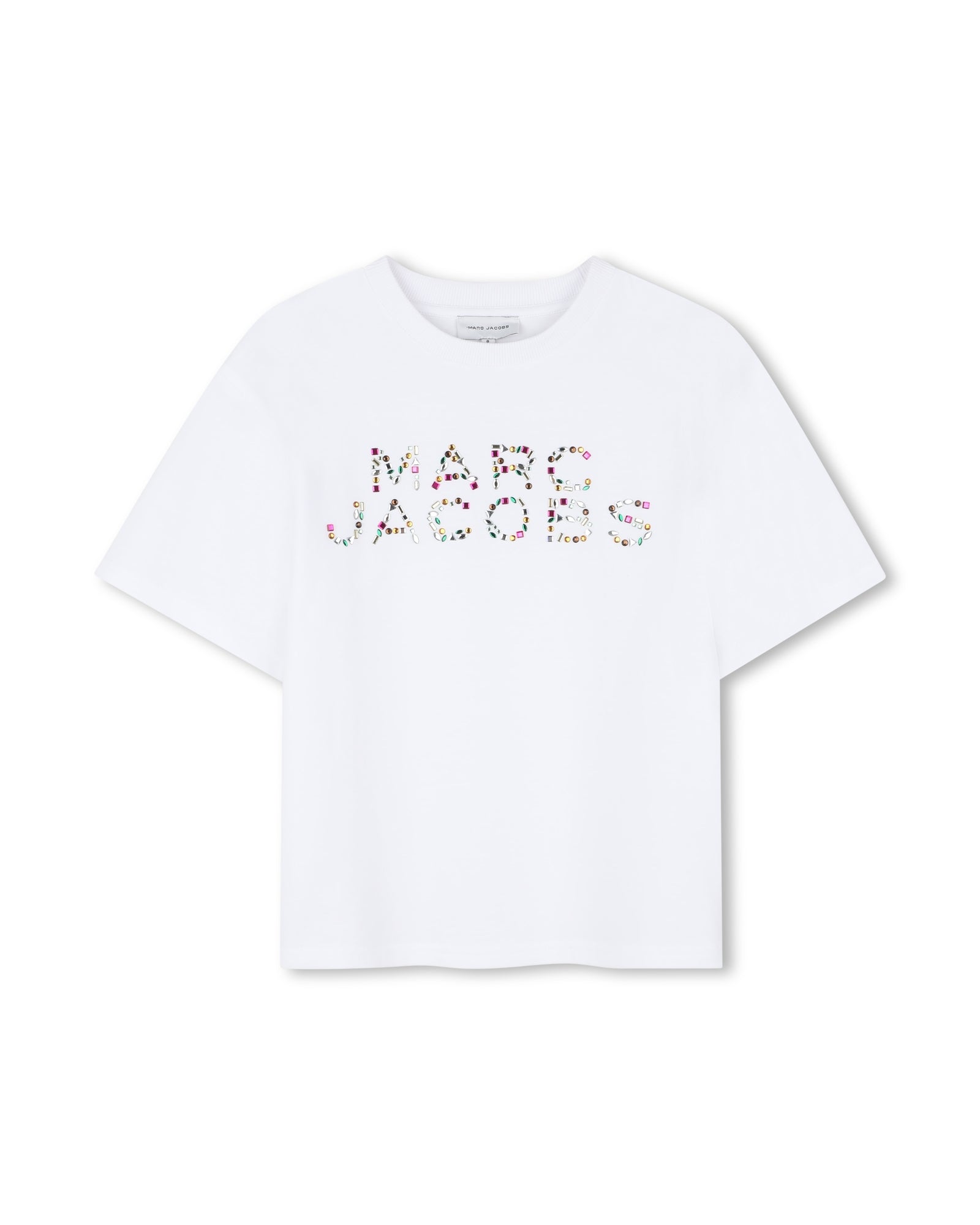 Little Marc Jacobs White Round Neck Cotton Jersey T-Shirt