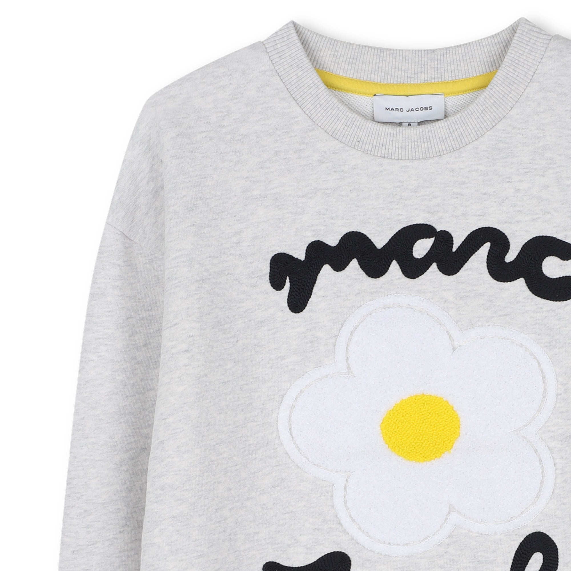 Little Marc Jacobs Girls Light Heather Gray Sweatshirt