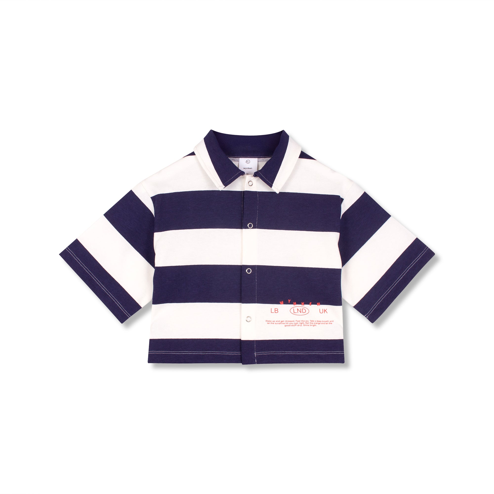 Wynken Navy Beach Crop Shirt