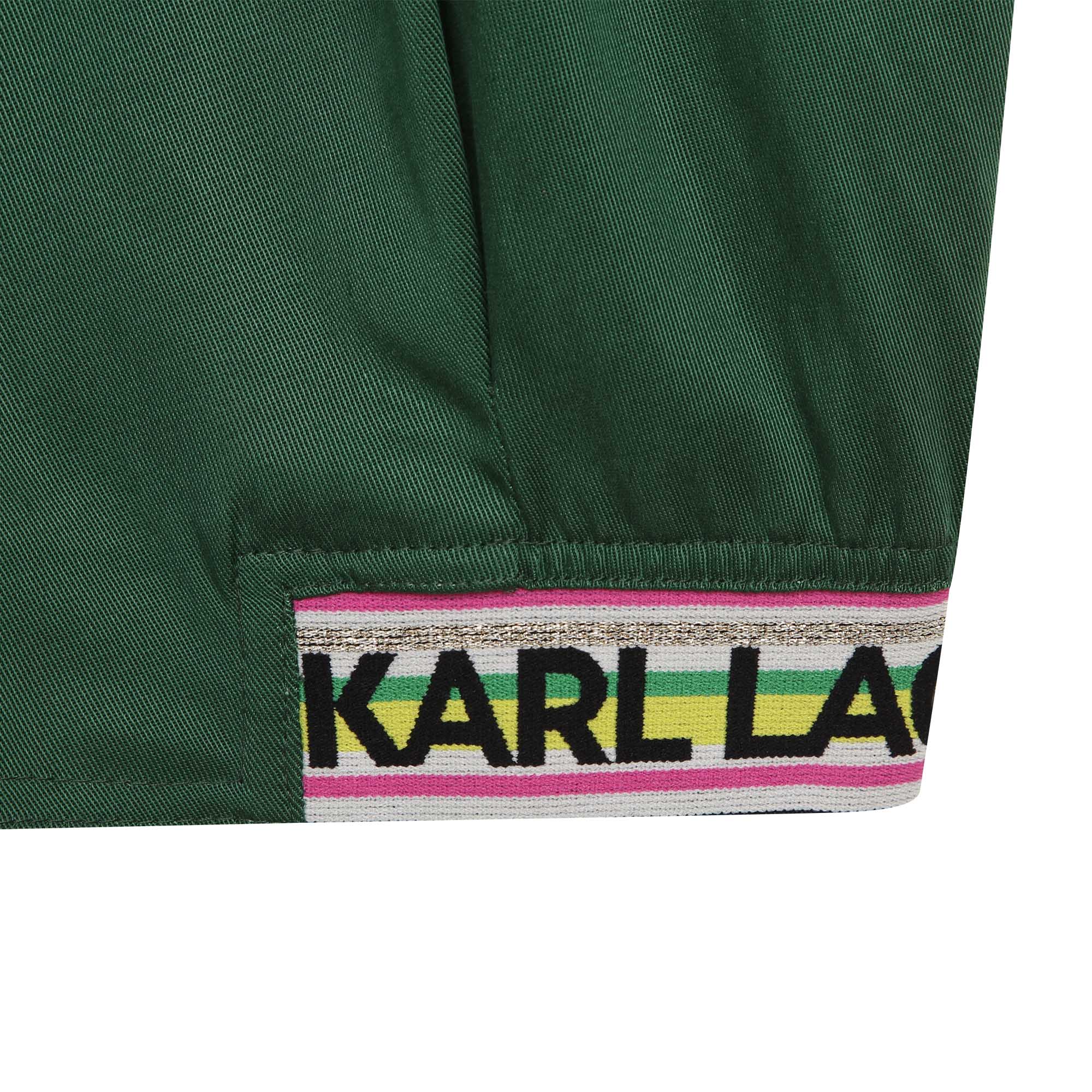 Karl Lagerfeld Pine Green Zipper Sweat Dress