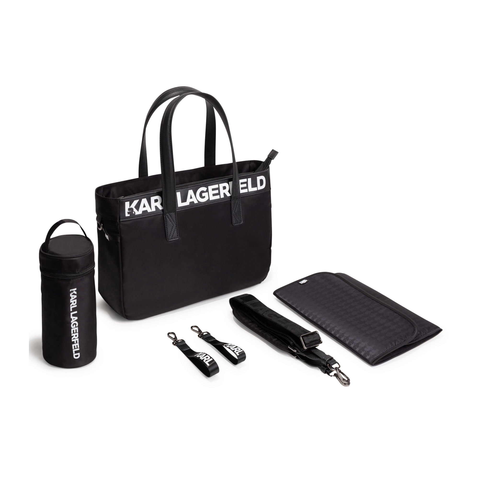 Karl Lagerfeld Black Logo Changing Bag