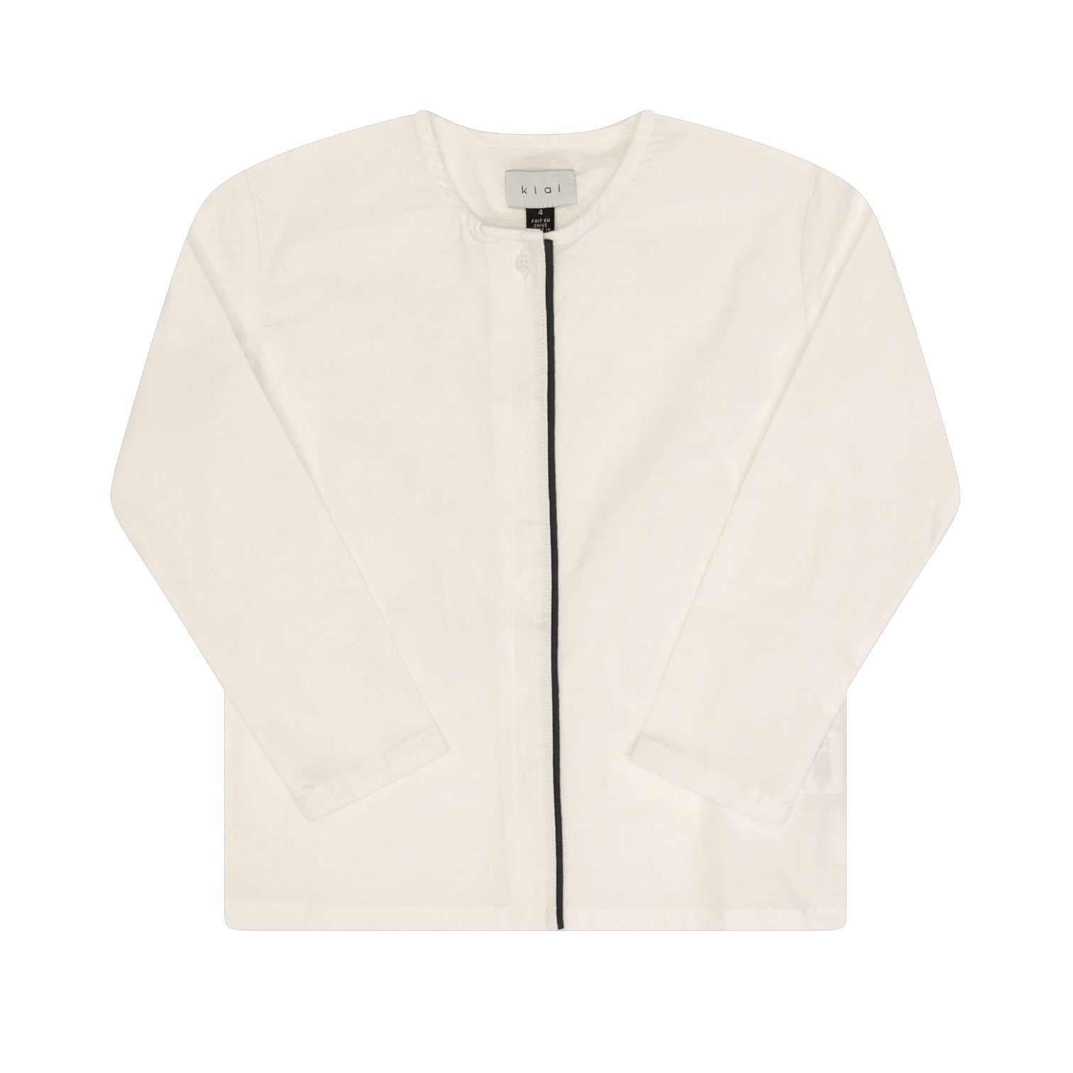 Klai White with Black Piping Shirt