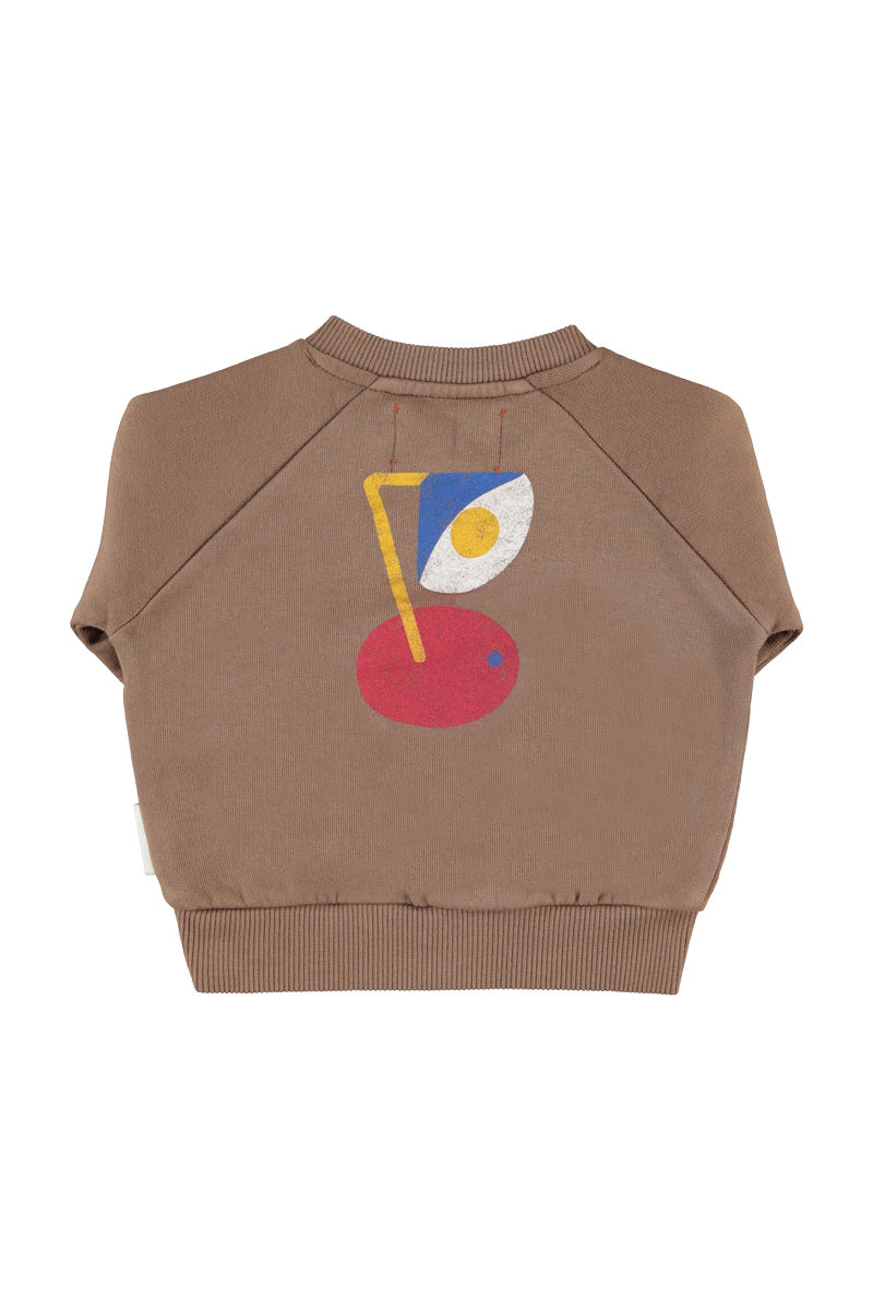 Piupiuchick Baby Brown Captain Print Sweatshirt
