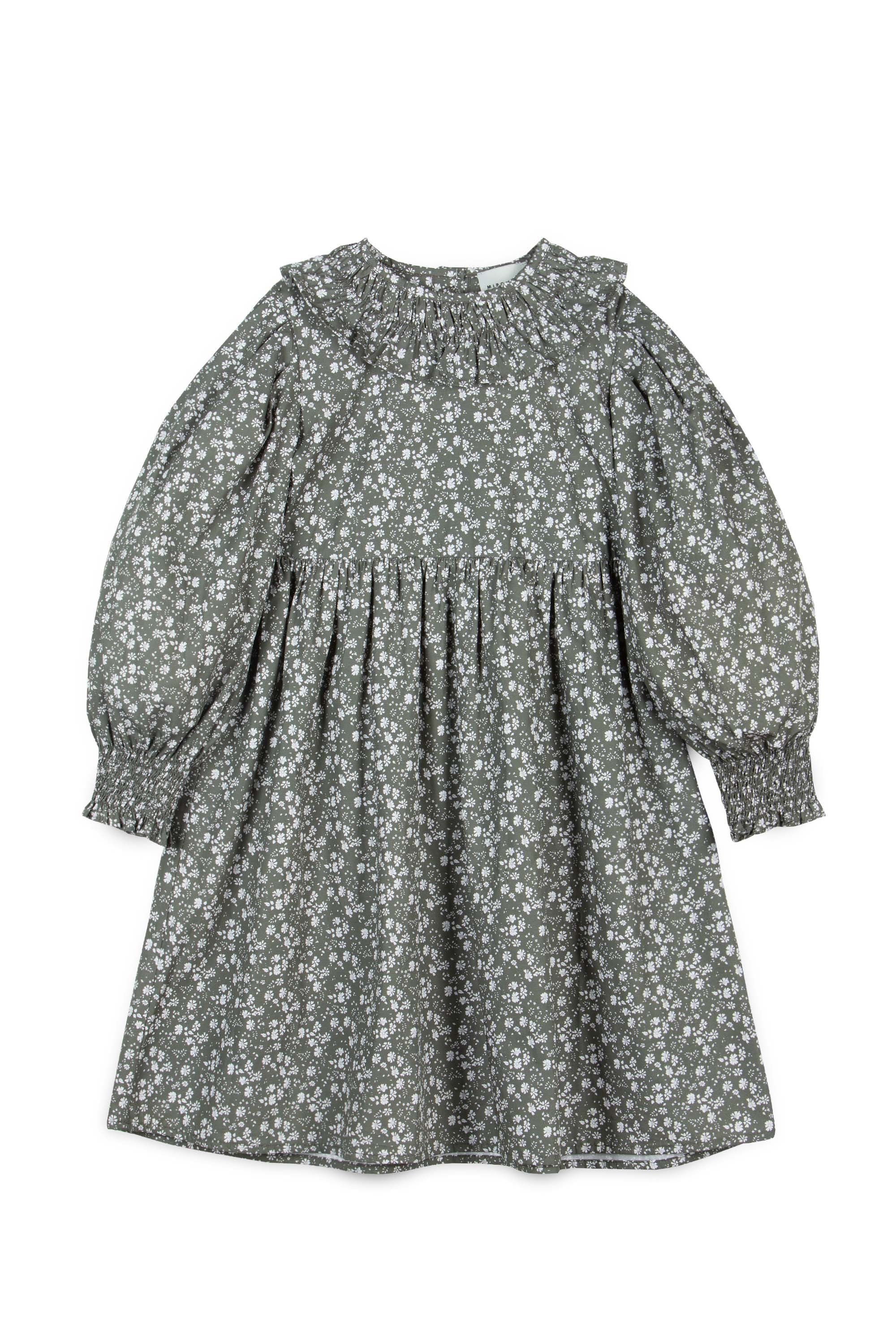 Mipounet Green Floral Tilda Ruffle Dress