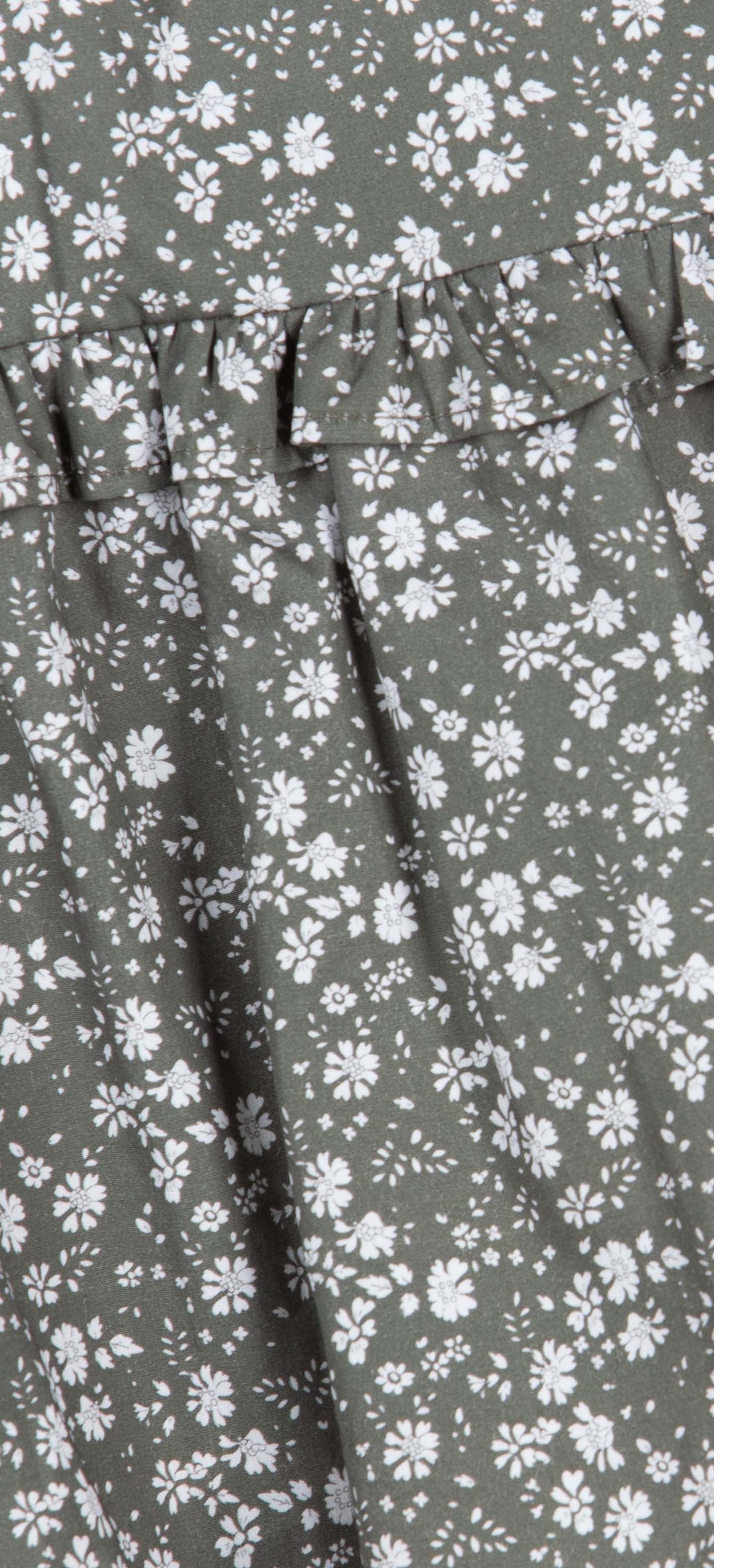 Mipounet Green Floral Tilda Ruffle Skirt